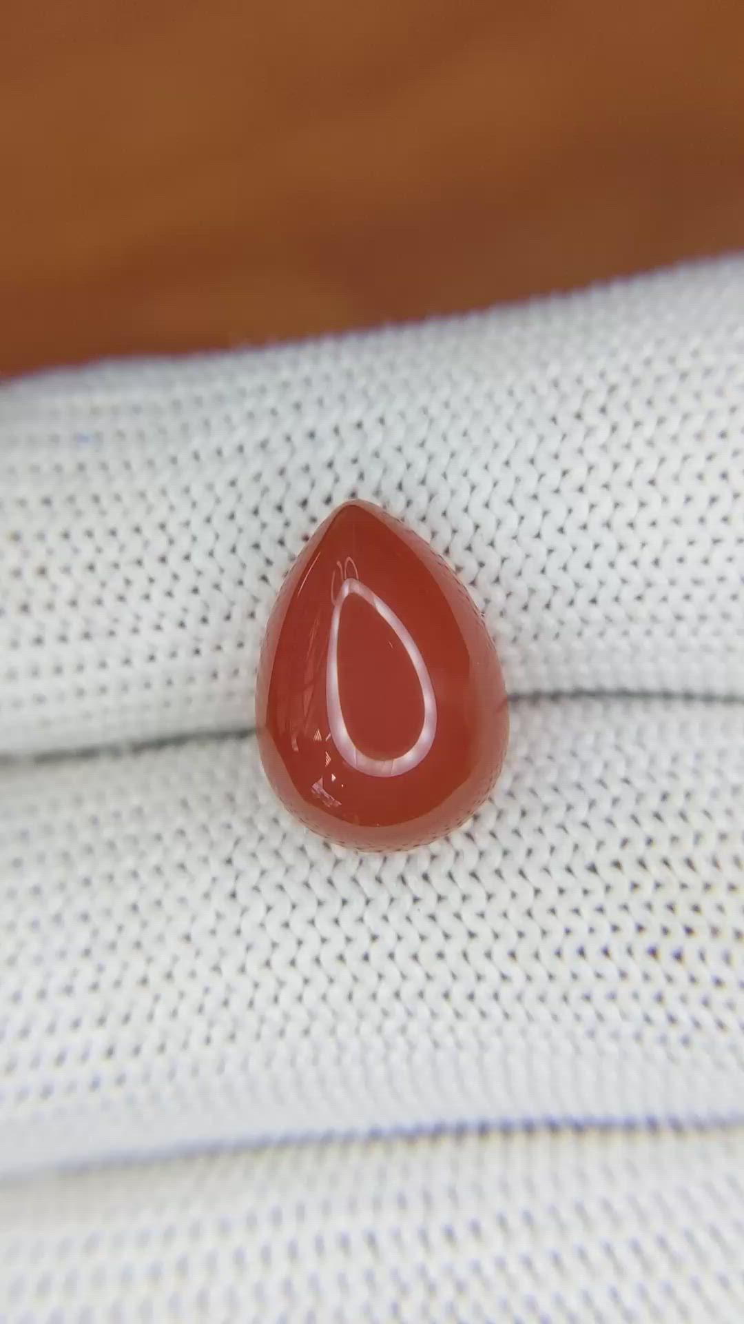 6.23 Ct. Cabochon Carnelian from Brazil Size Video