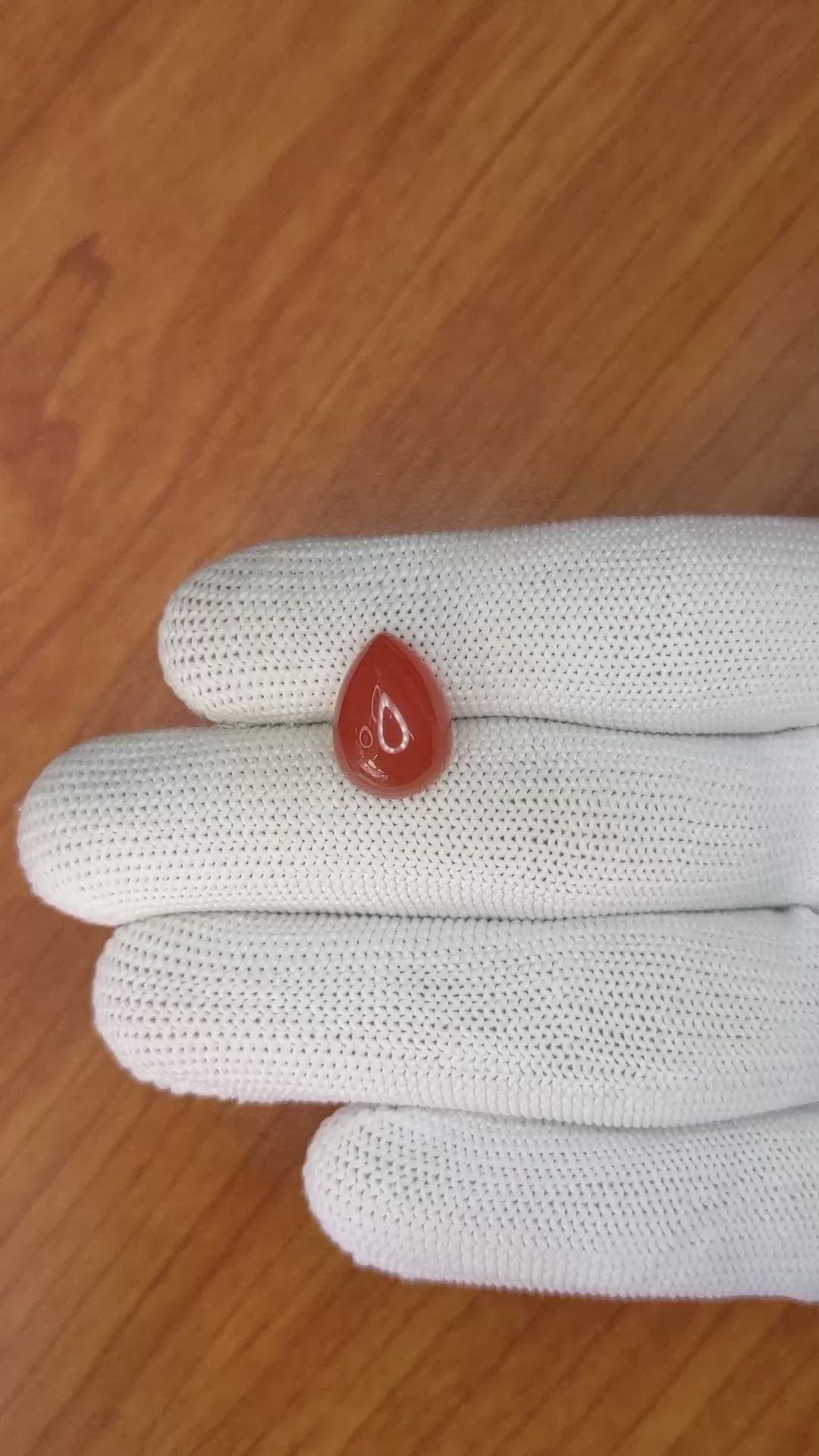 6.23 Ct. Cabochon Carnelian from Brazil Size Video