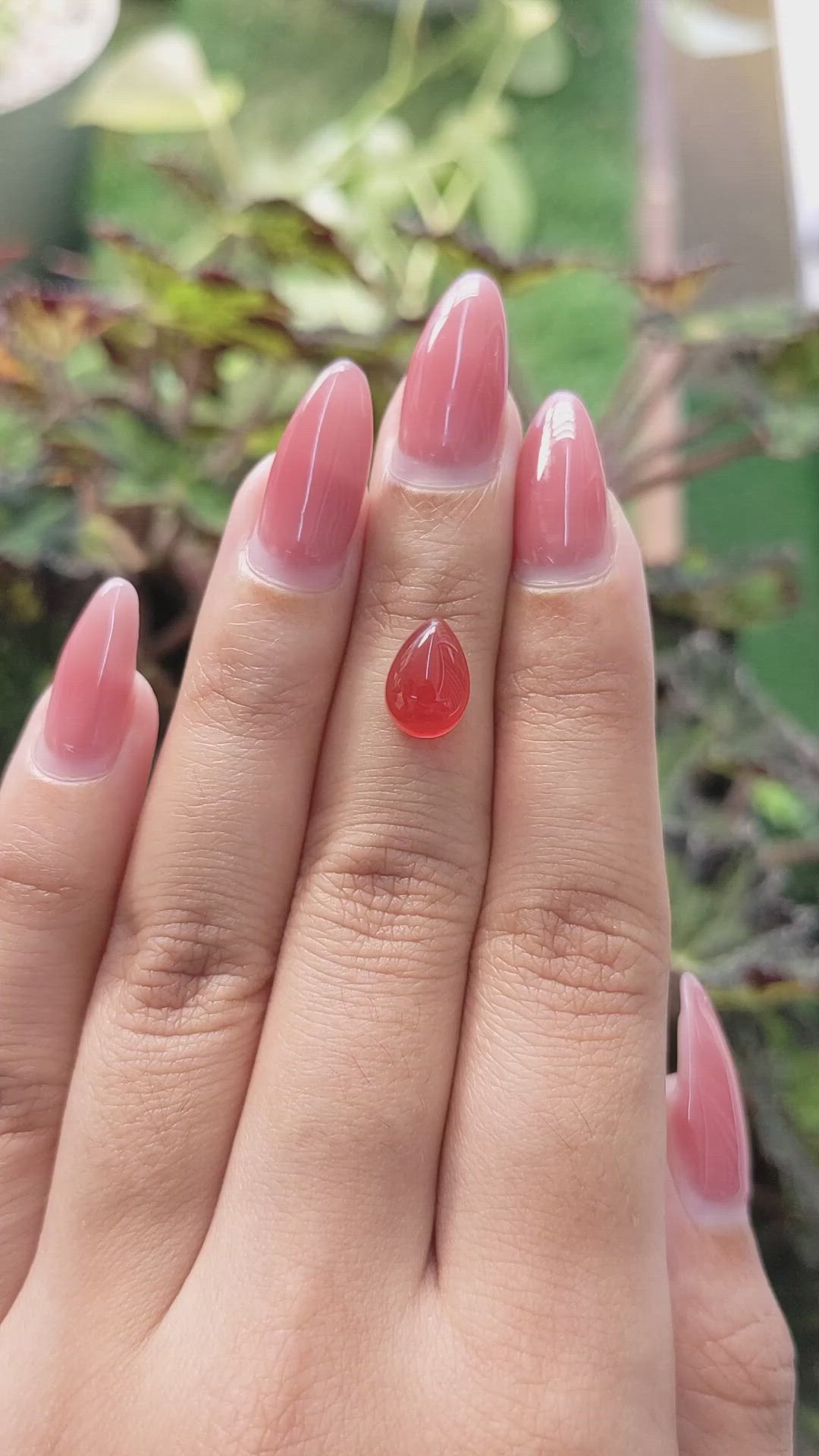 3.04 Ct. Cabochon Carnelian from Brazil Size Video