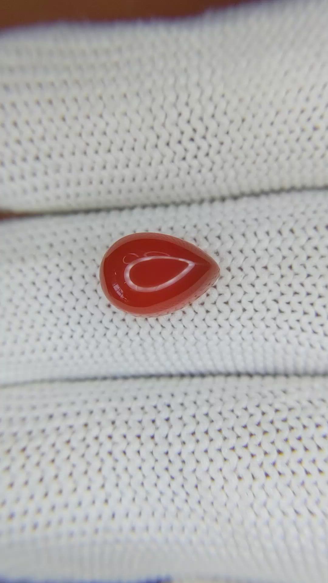 3.04 Ct. Cabochon Carnelian from Brazil Size Video