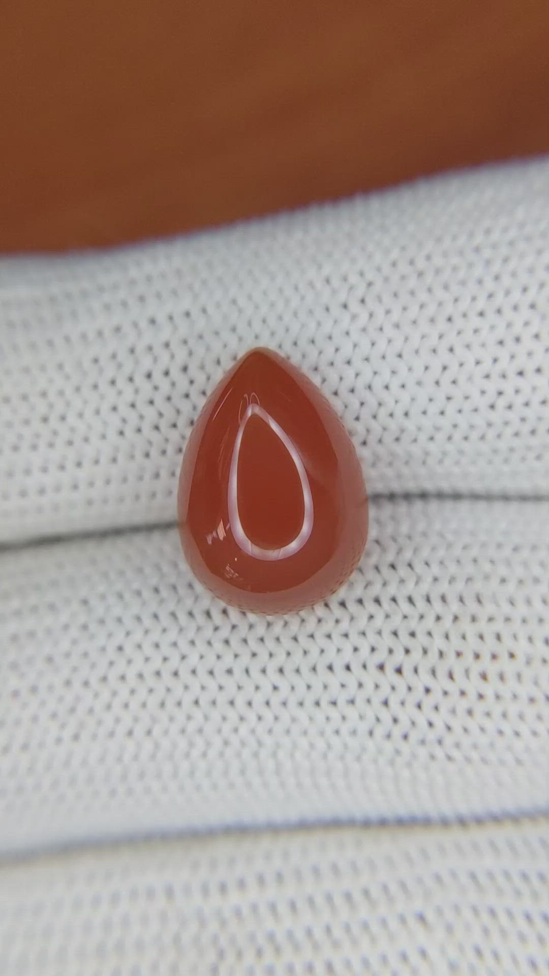 5.63 Ct. Cabochon Carnelian from Brazil Size Video