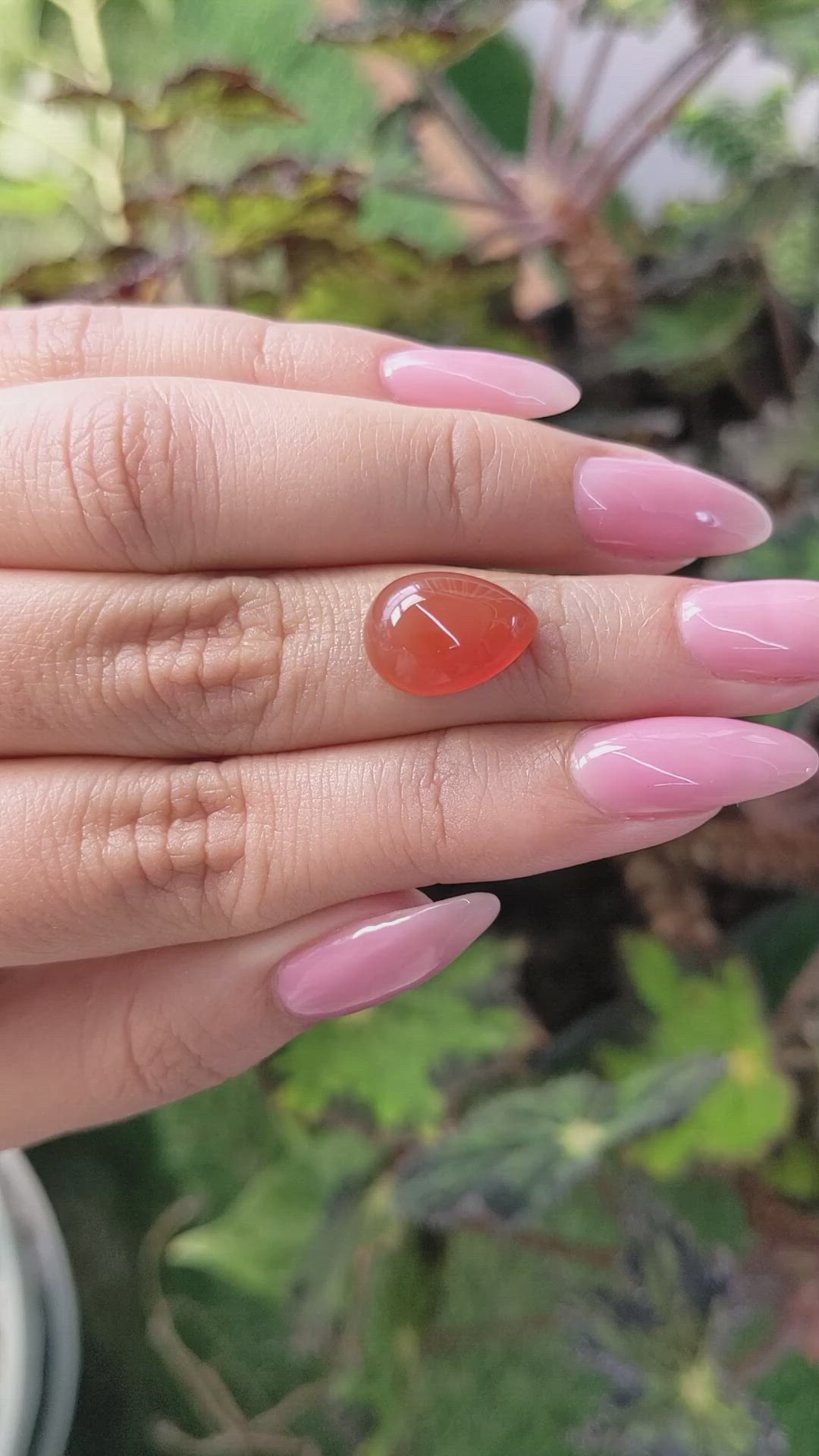 5.63 Ct. Cabochon Carnelian from Brazil Size Video