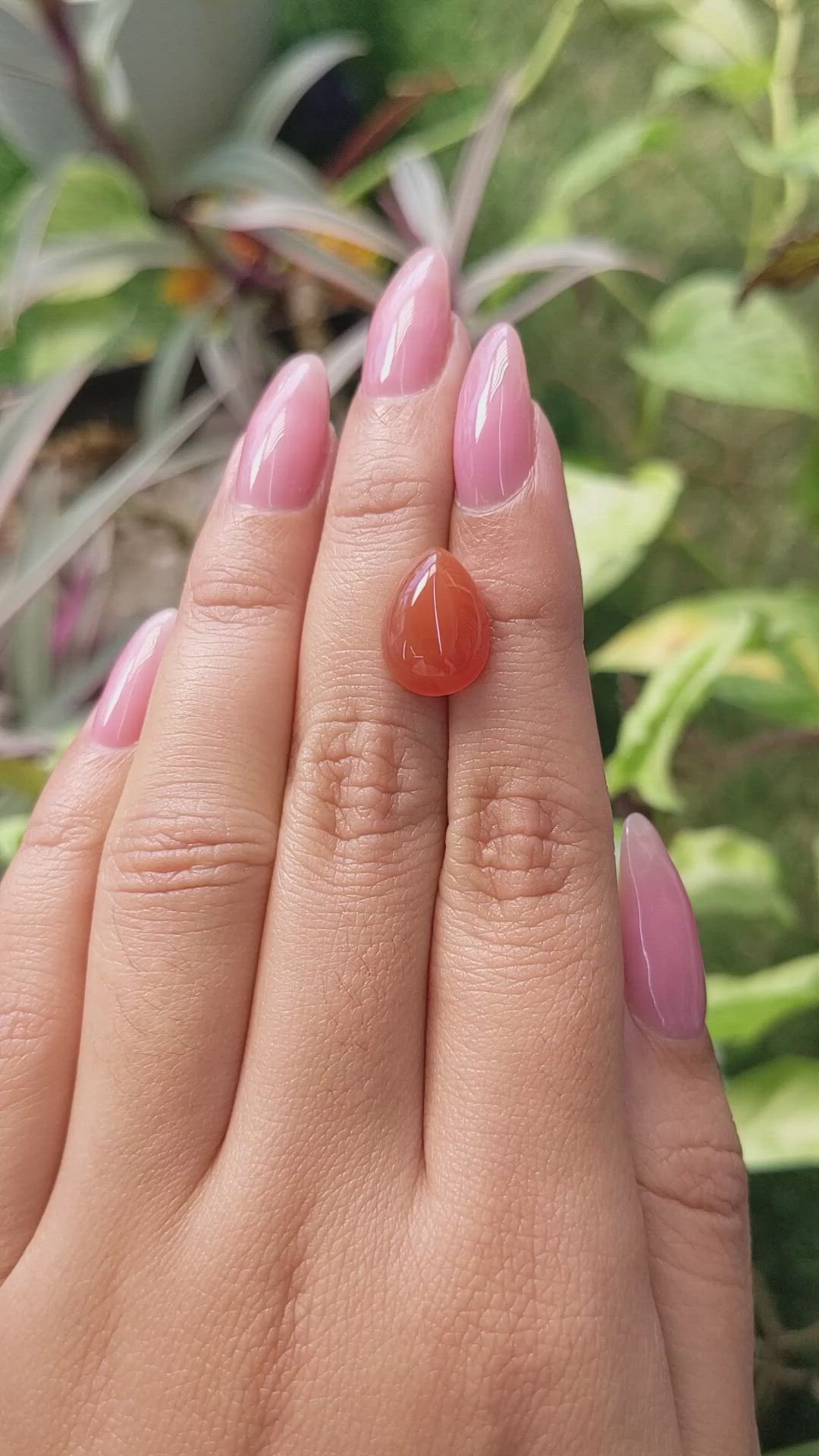 5.63 Ct. Cabochon Carnelian from Brazil Size Video