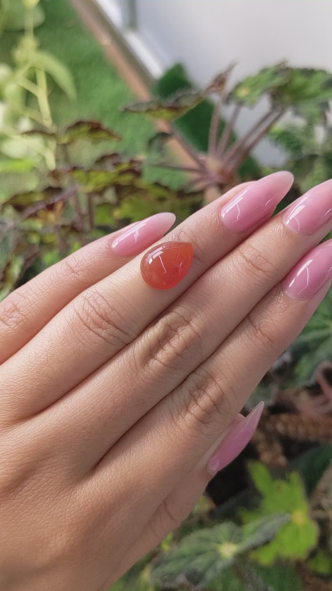 5.63 Ct. Cabochon Carnelian from Brazil Size Video