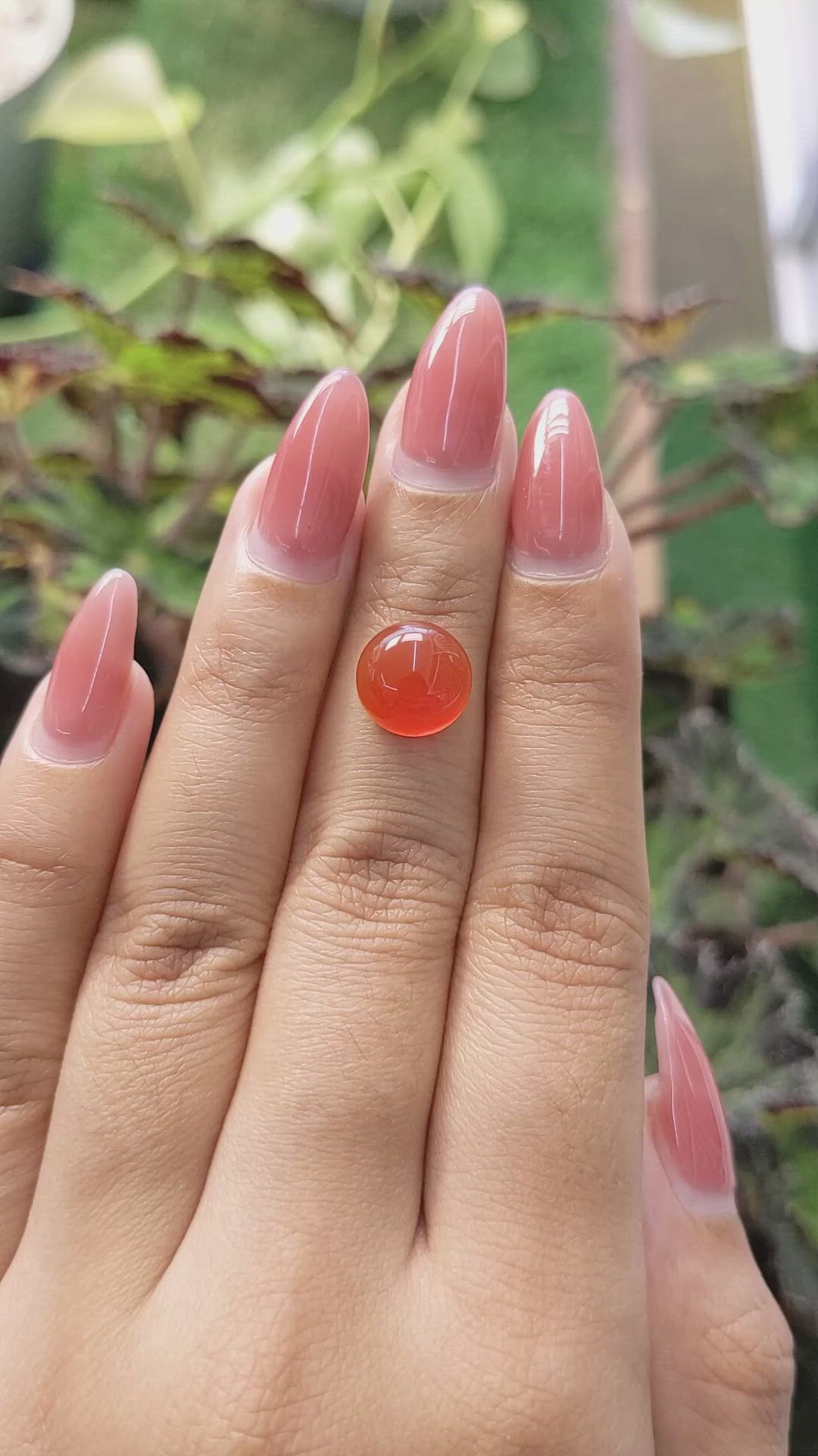 4.29 Ct. Cabochon Carnelian from Brazil Size Video
