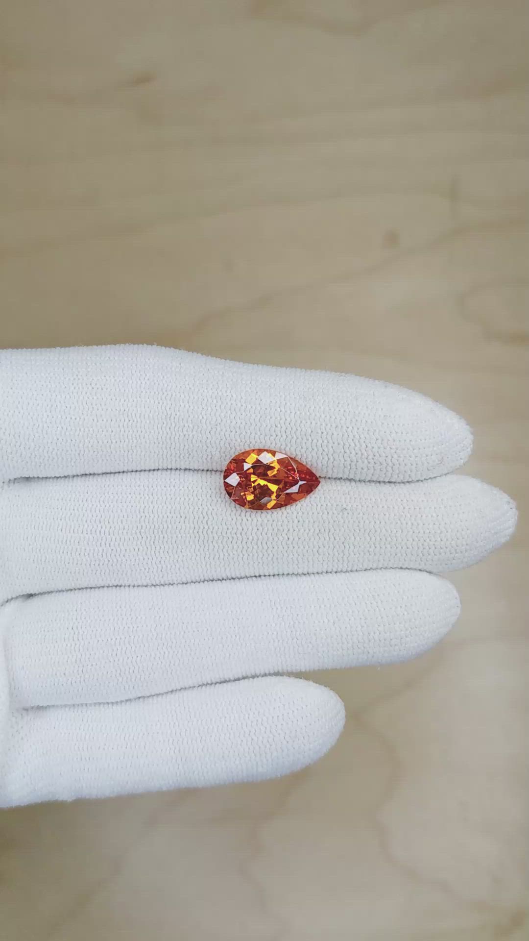 5.12 Ct. Spessartite Garnet from Madagascar Size Video