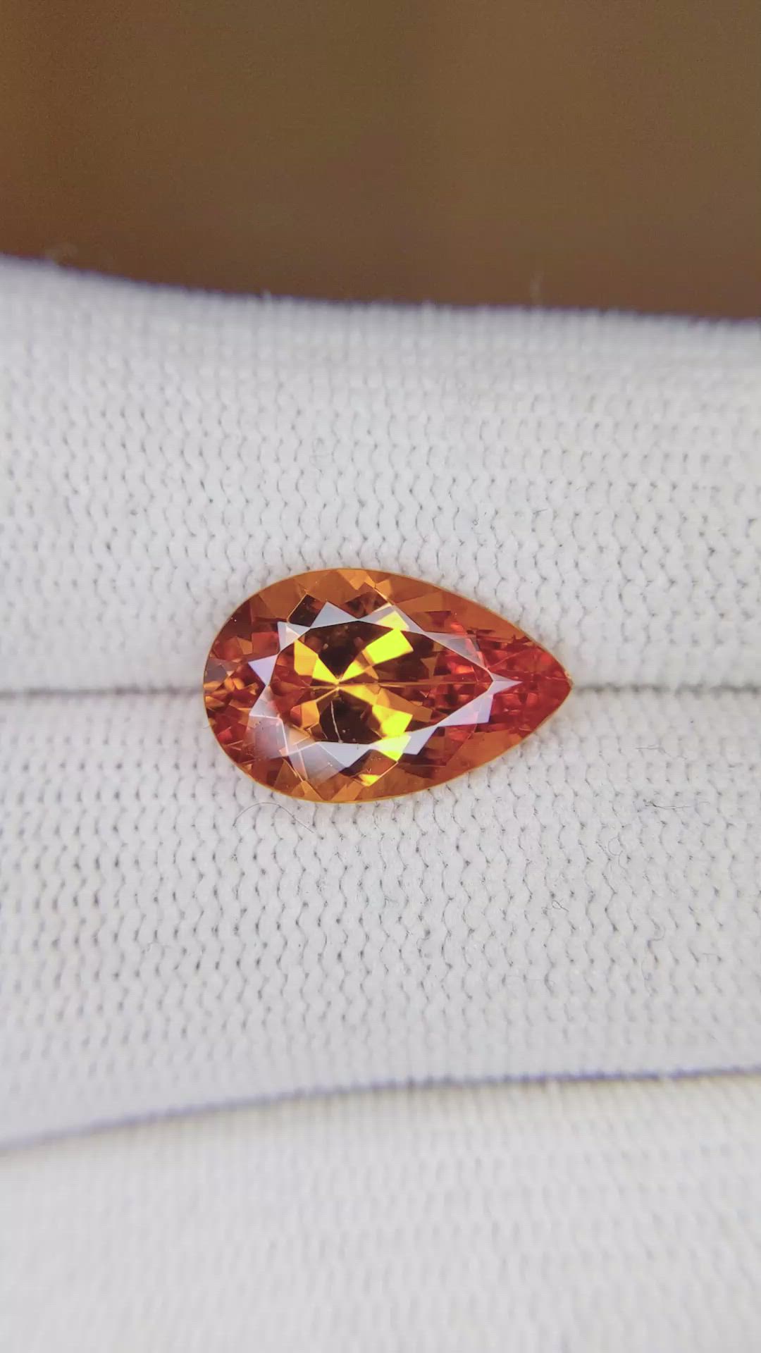 5.12 Ct. Spessartite Garnet from Madagascar Size Video