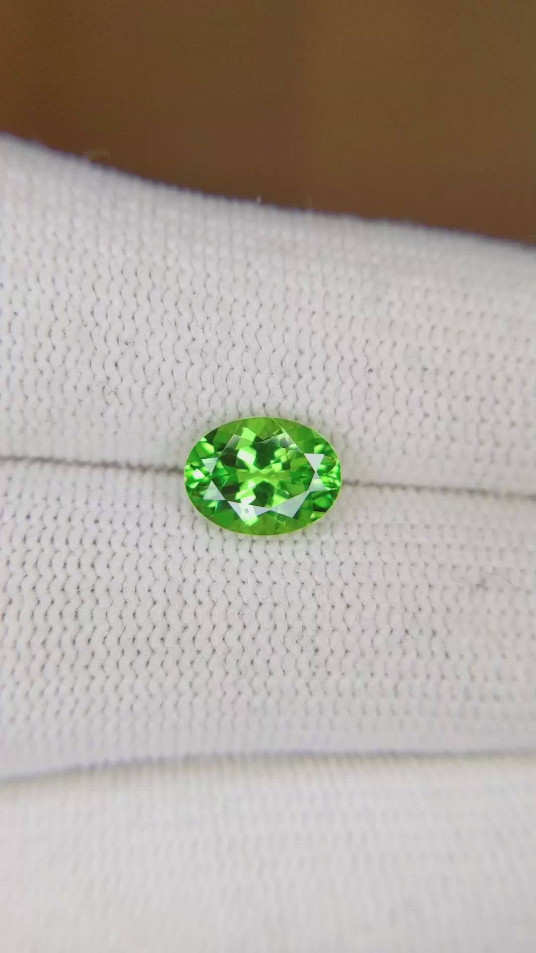 1.82 Ct. Tsavorite Garnet from Madagascar Size Video