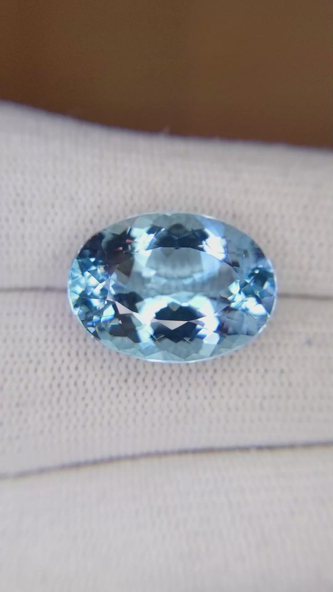 13.06 Ct. Aquamarine from Brazil Size Video