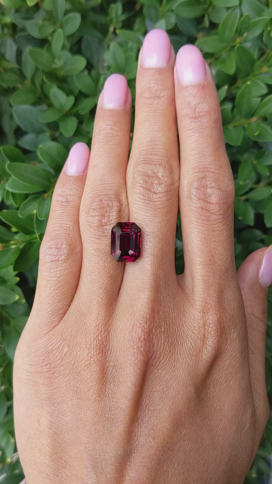 7.31 Ct. Garnet from Ceylon (Sri Lanka) Size Video