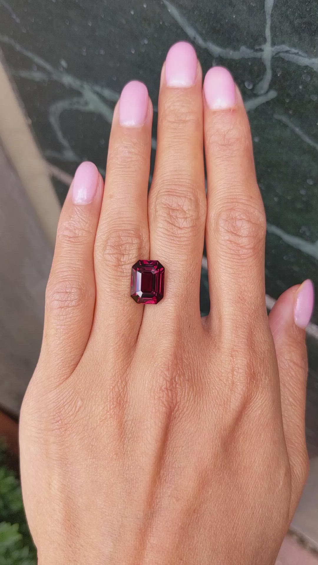 7.31 Ct. Garnet from Ceylon (Sri Lanka) Size Video