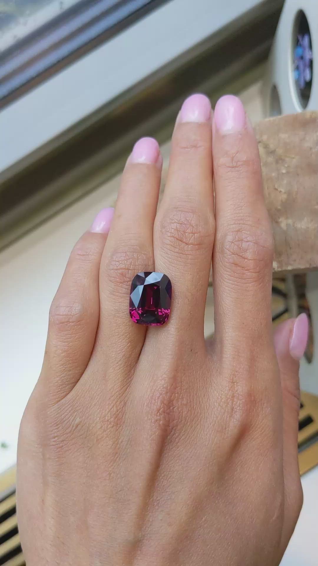 11.14 Ct. Garnet from Ceylon (Sri Lanka) Size Video
