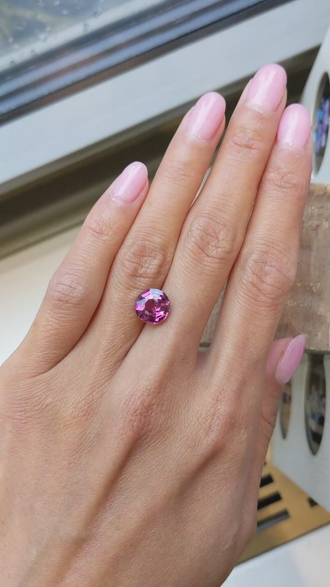 3.48 Ct. Garnet from Ceylon (Sri Lanka) Size Video