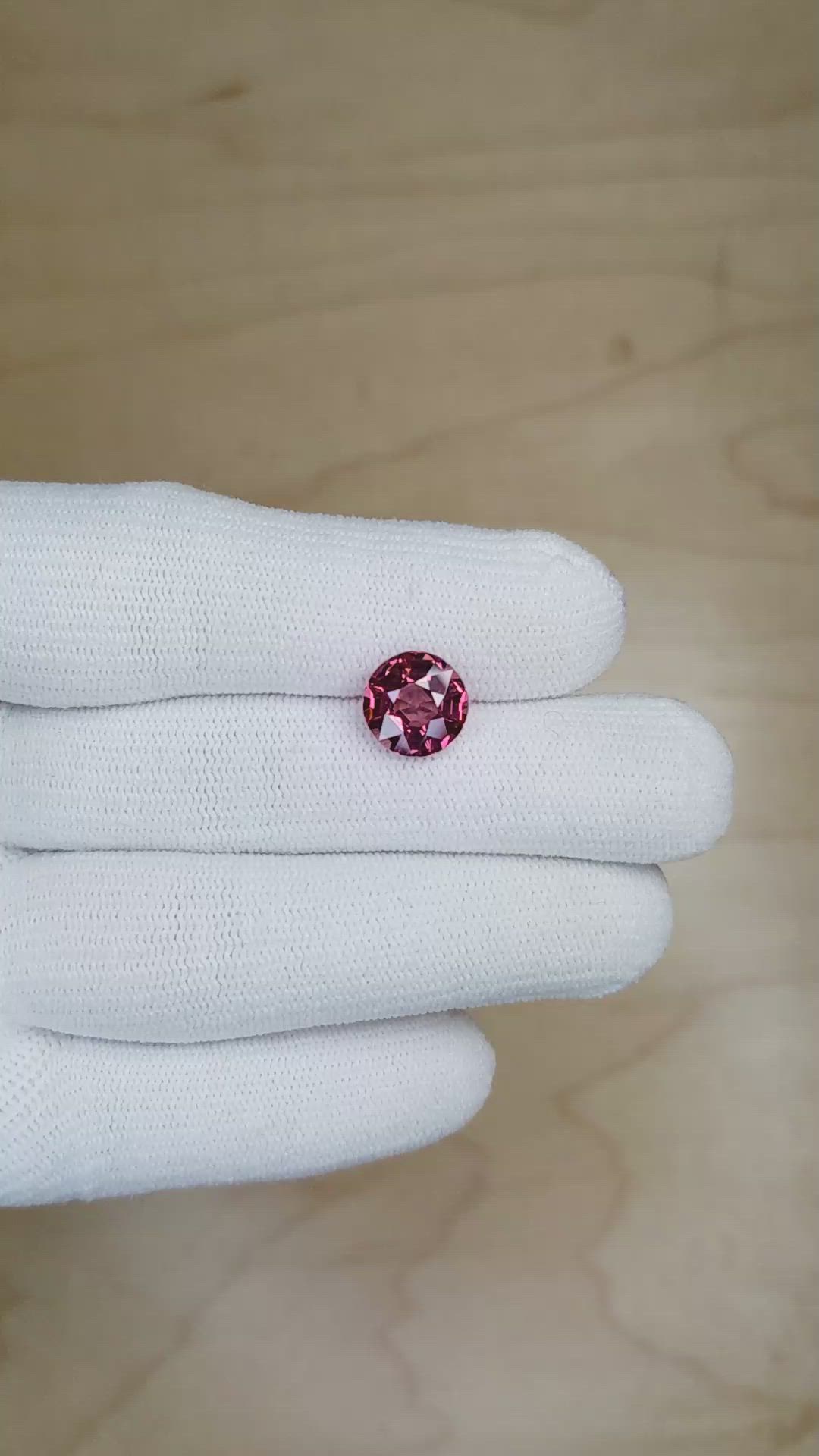 3.48 Ct. Garnet from Ceylon (Sri Lanka) Size Video