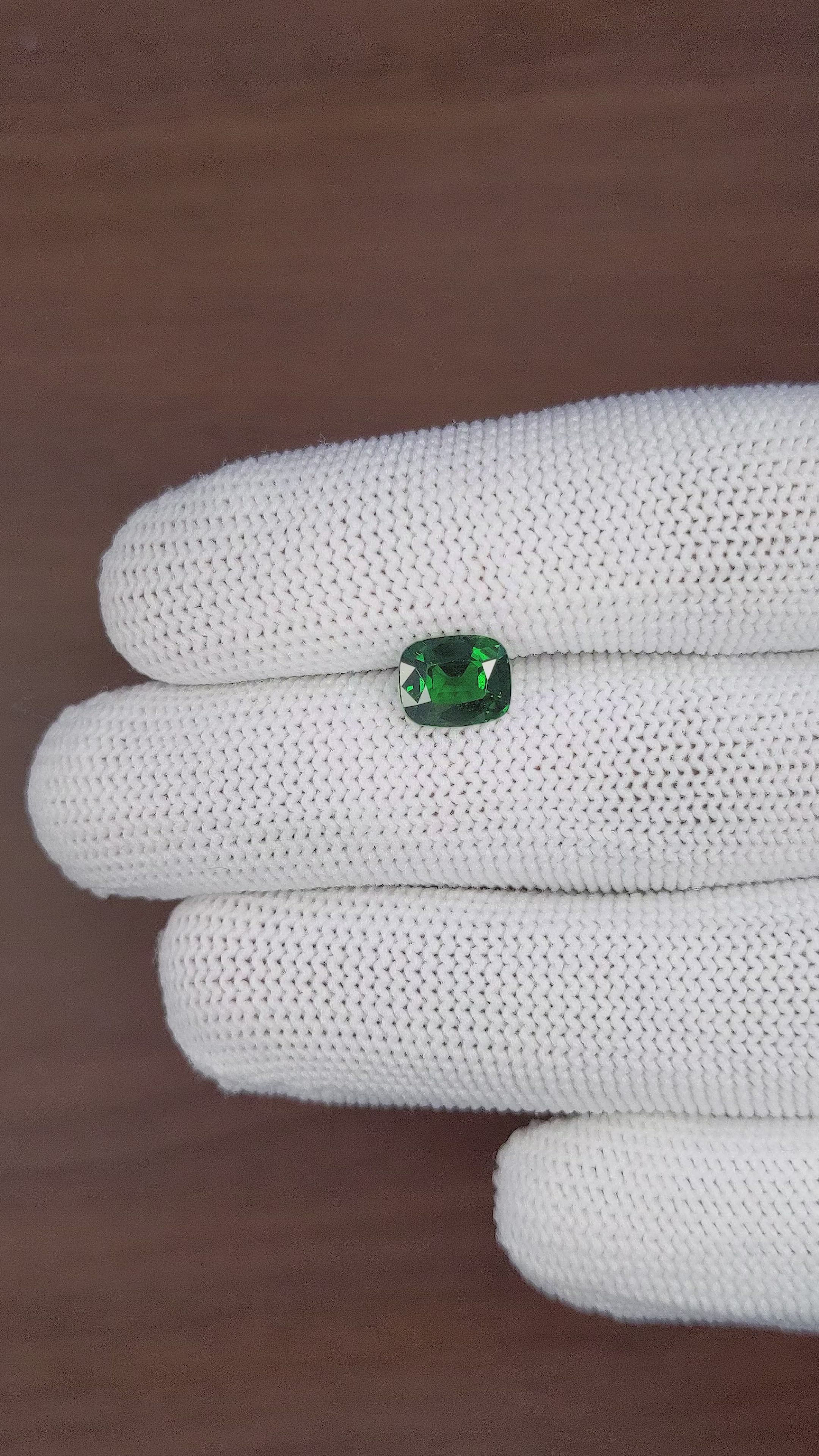 2.06 Ct. Tsavorite Garnet from Tanzania Size Video