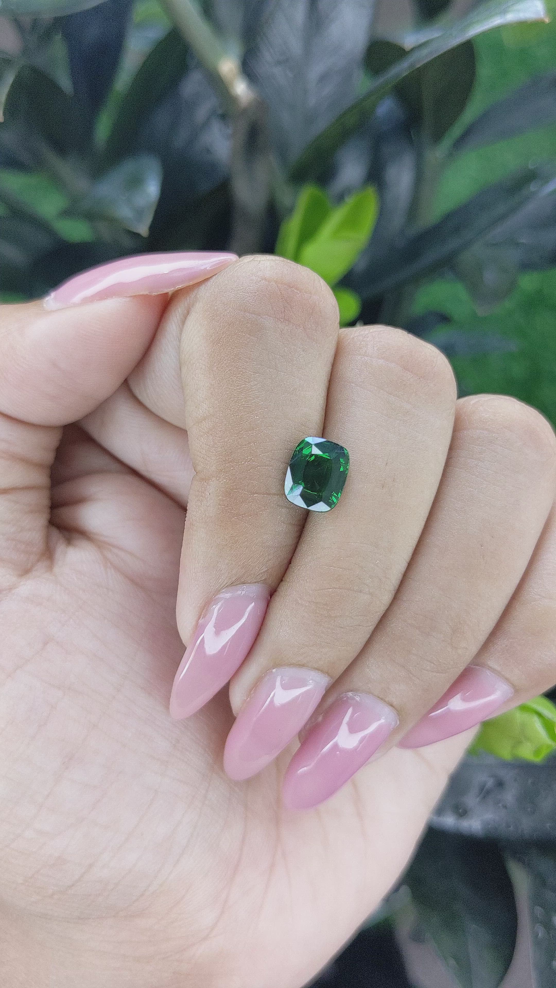 2.06 Ct. Tsavorite Garnet from Tanzania Size Video