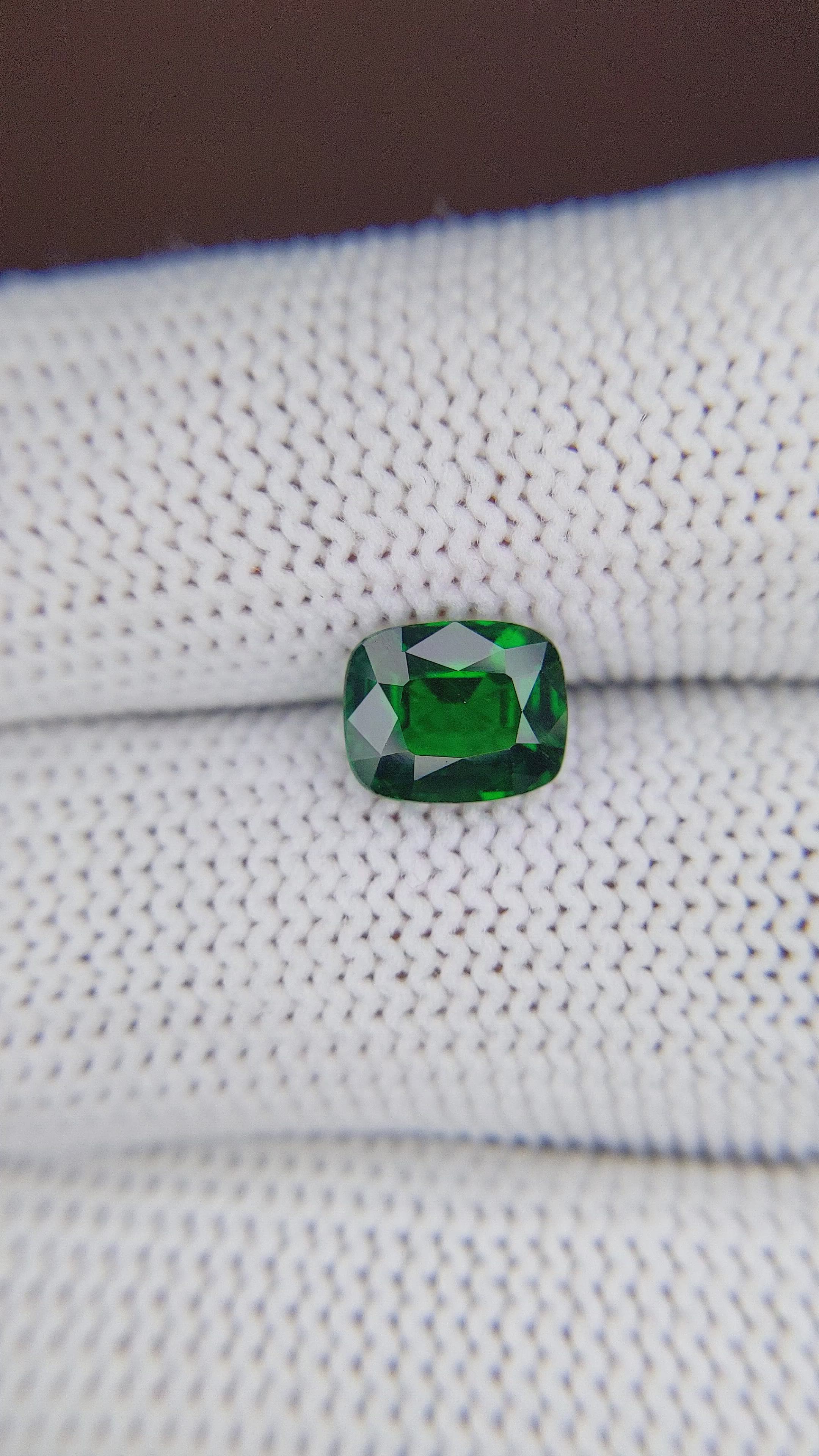 2.06 Ct. Tsavorite Garnet from Tanzania Size Video