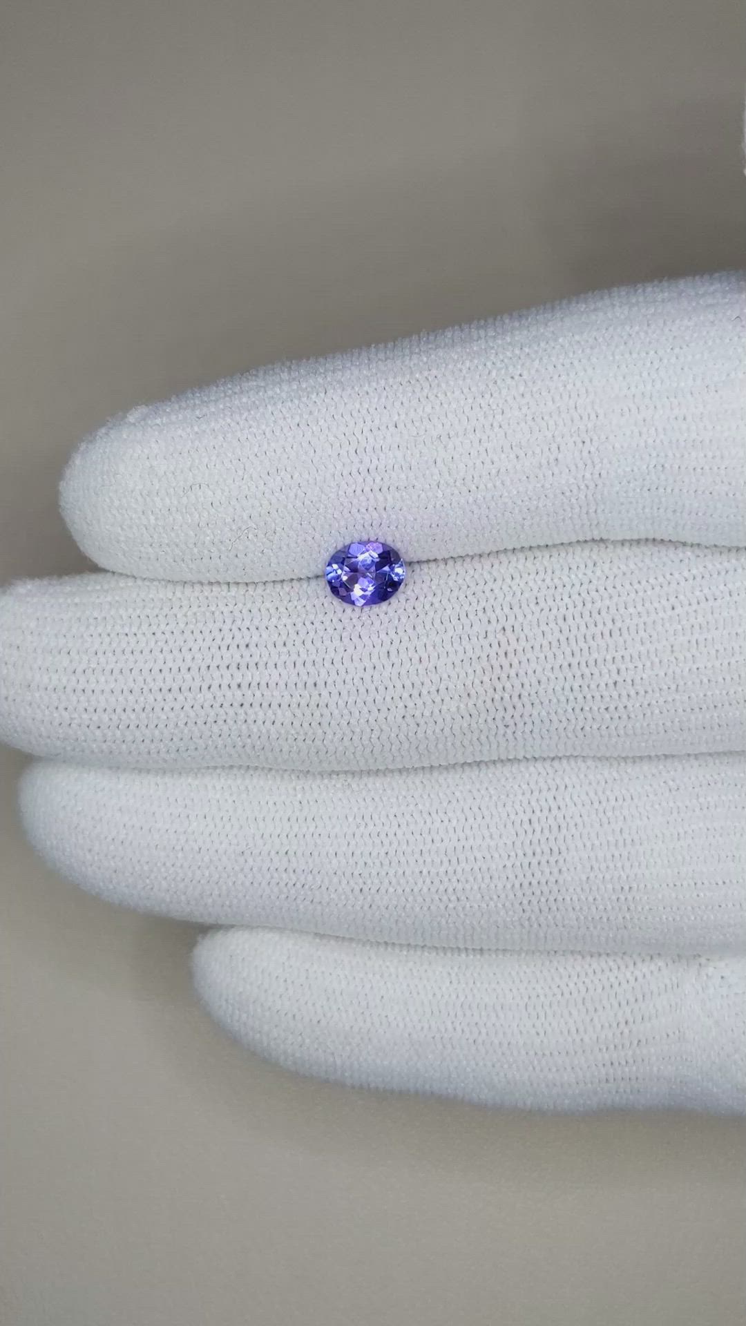0.68 Ct. Tanzanite from Tanzania Size Video