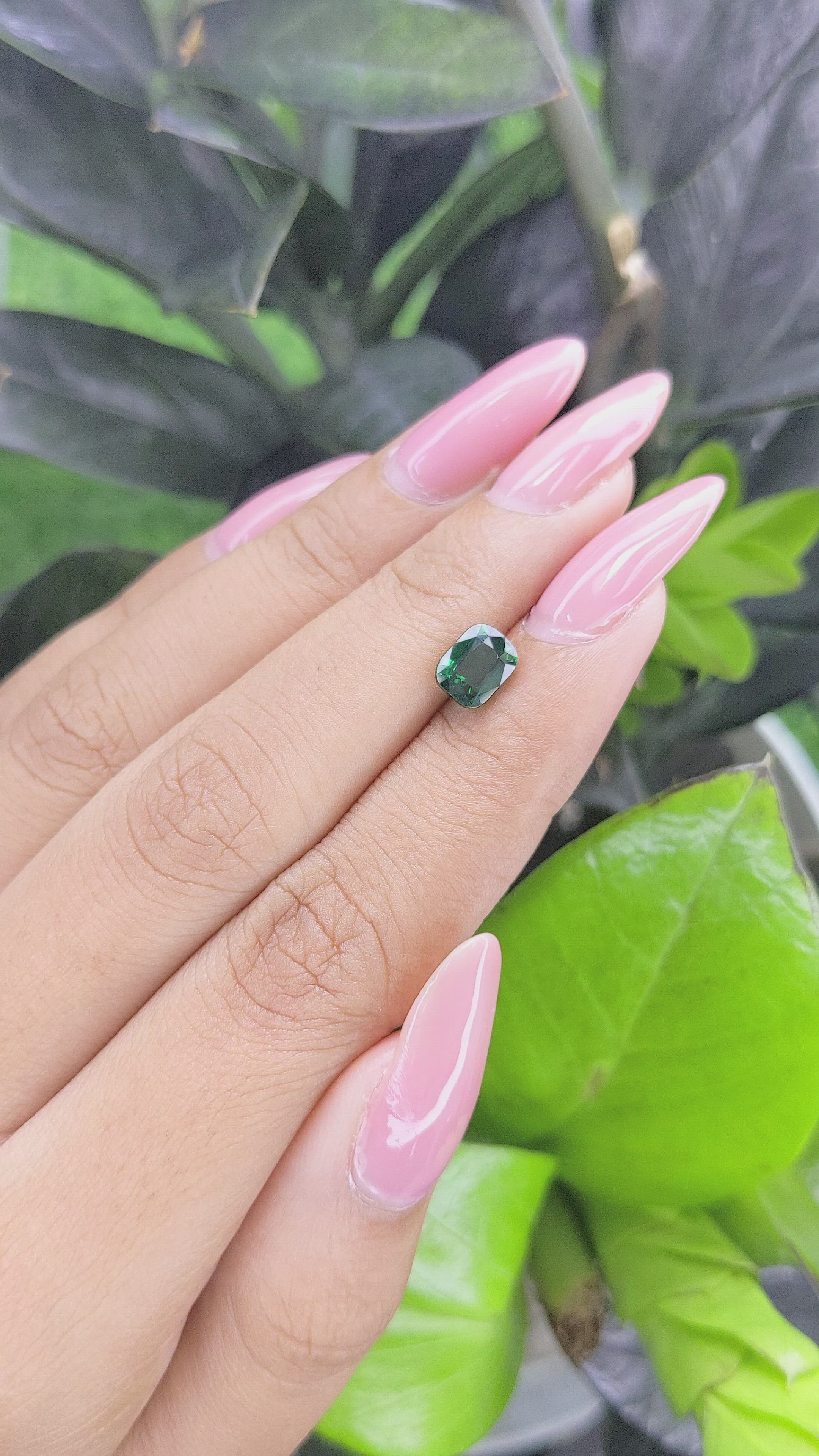 1.51 Ct. Tsavorite Garnet from Tanzania Size Video