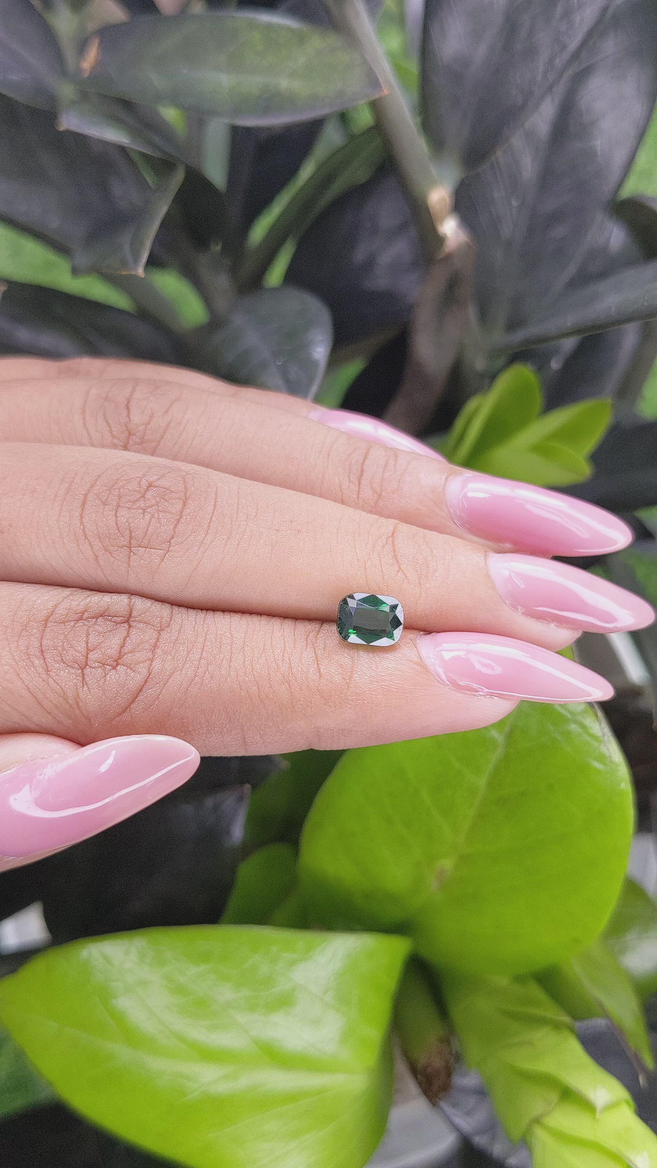 1.51 Ct. Tsavorite Garnet from Tanzania Size Video