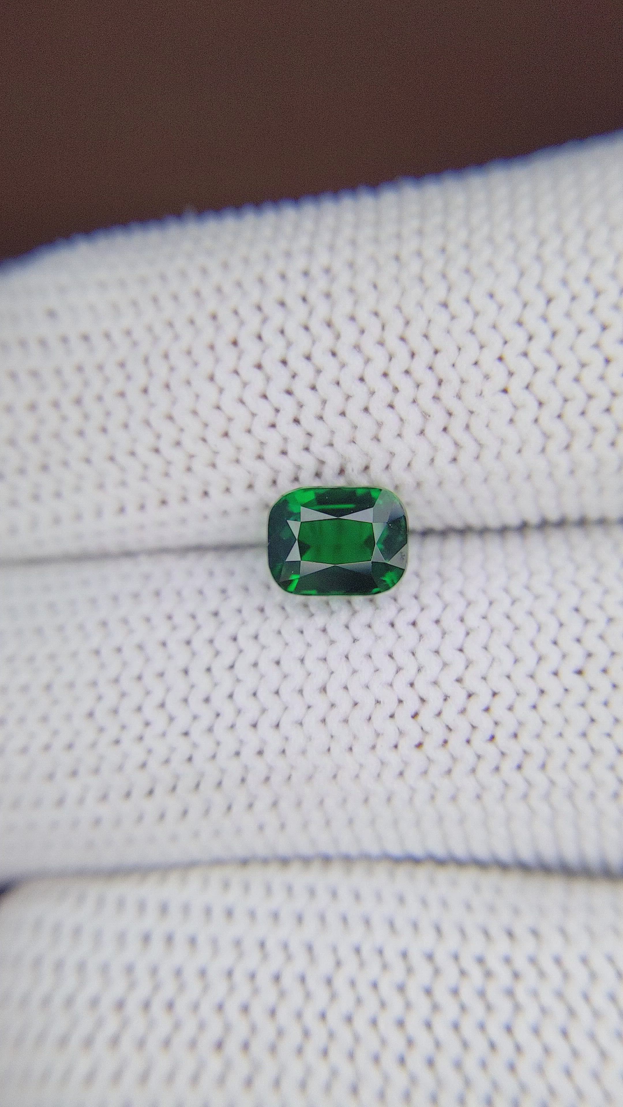 1.51 Ct. Tsavorite Garnet from Tanzania Size Video