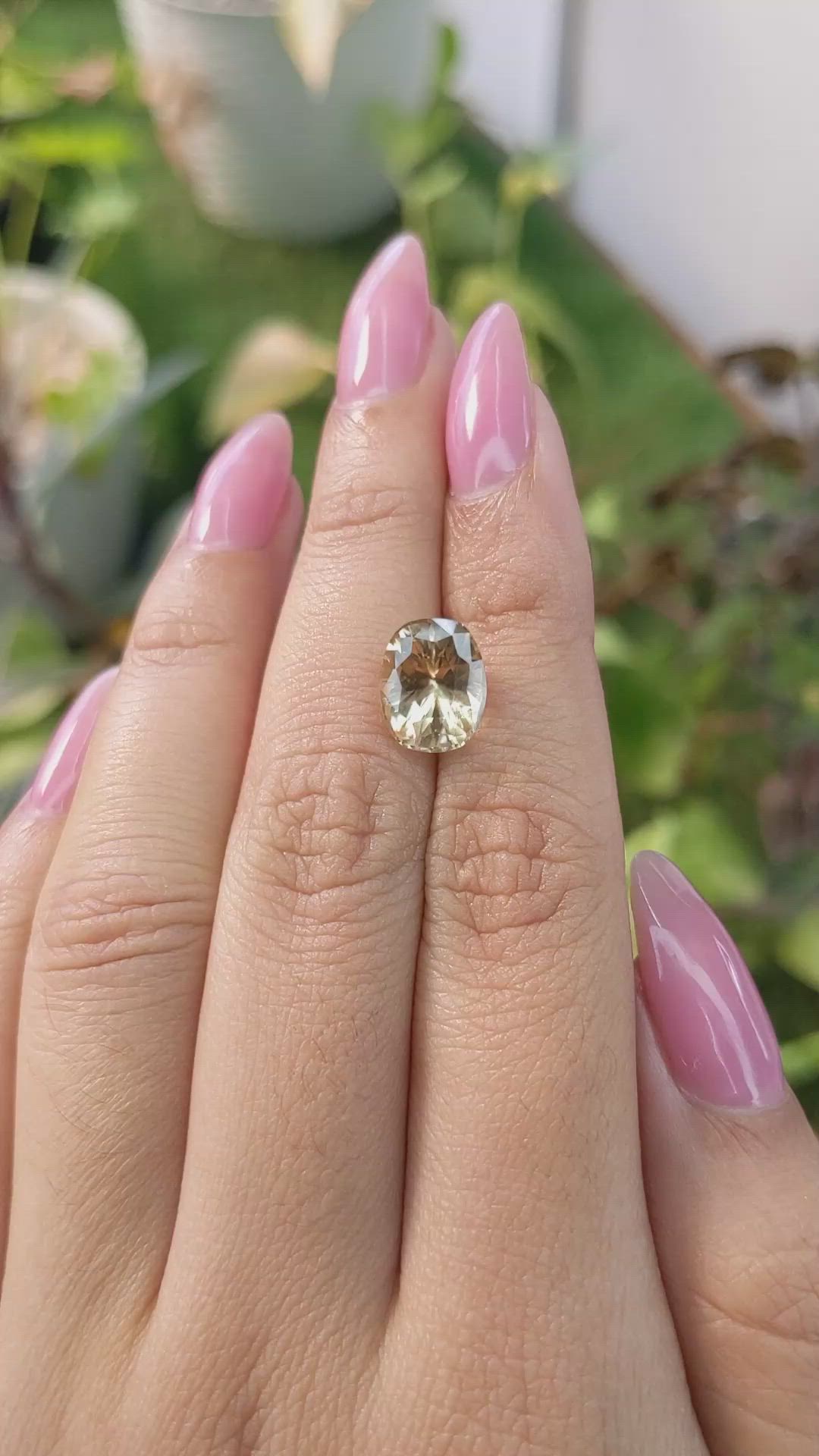 4.21 Ct. Sinhalite from Ceylon (Sri Lanka) Size Video