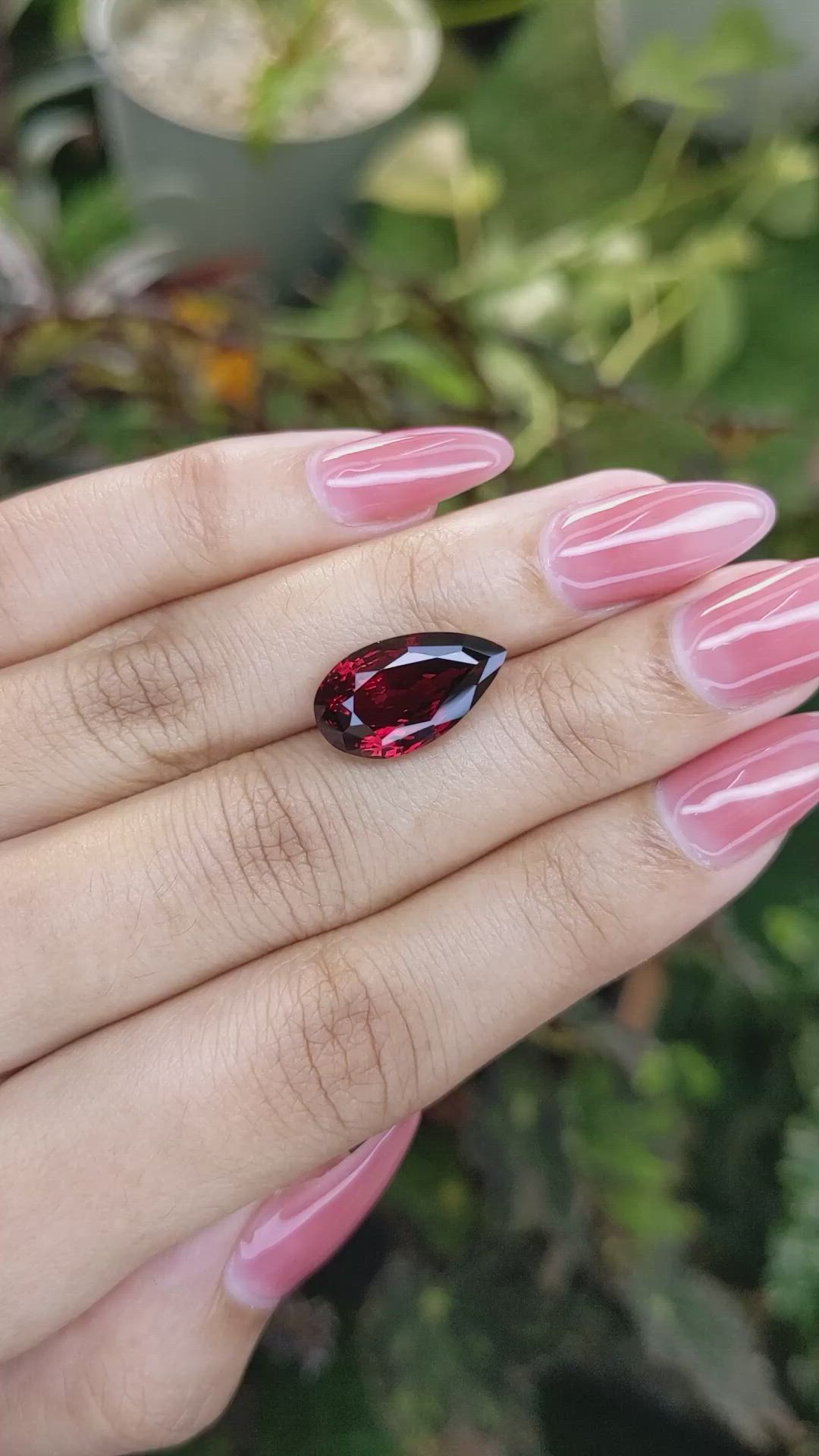 8.20 Ct. Almandine Garnet from Ceylon (Sri Lanka) Size Video