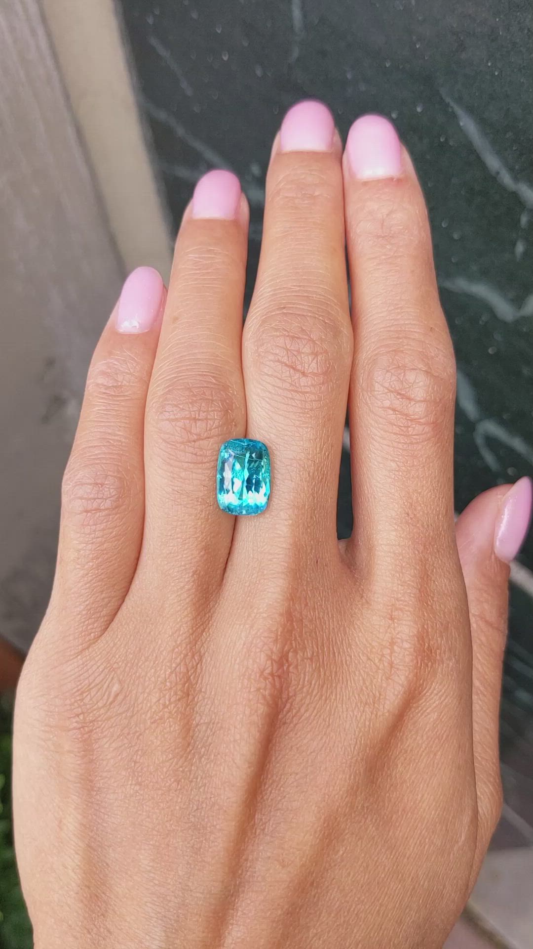 4.38 Ct. Paraiba Tourmaline from Brazil Size Video