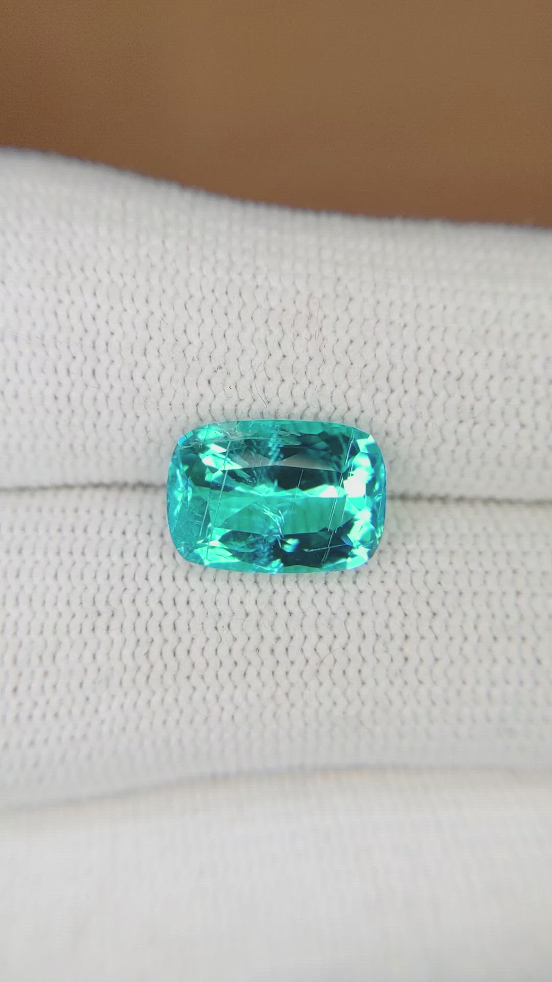 4.38 Ct. Paraiba Tourmaline from Brazil Size Video