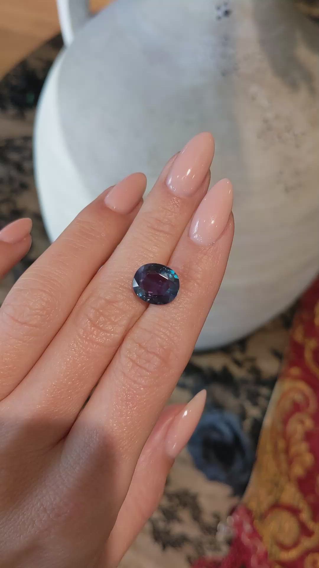 6.00 Ct. Alexandrite from India Size Video
