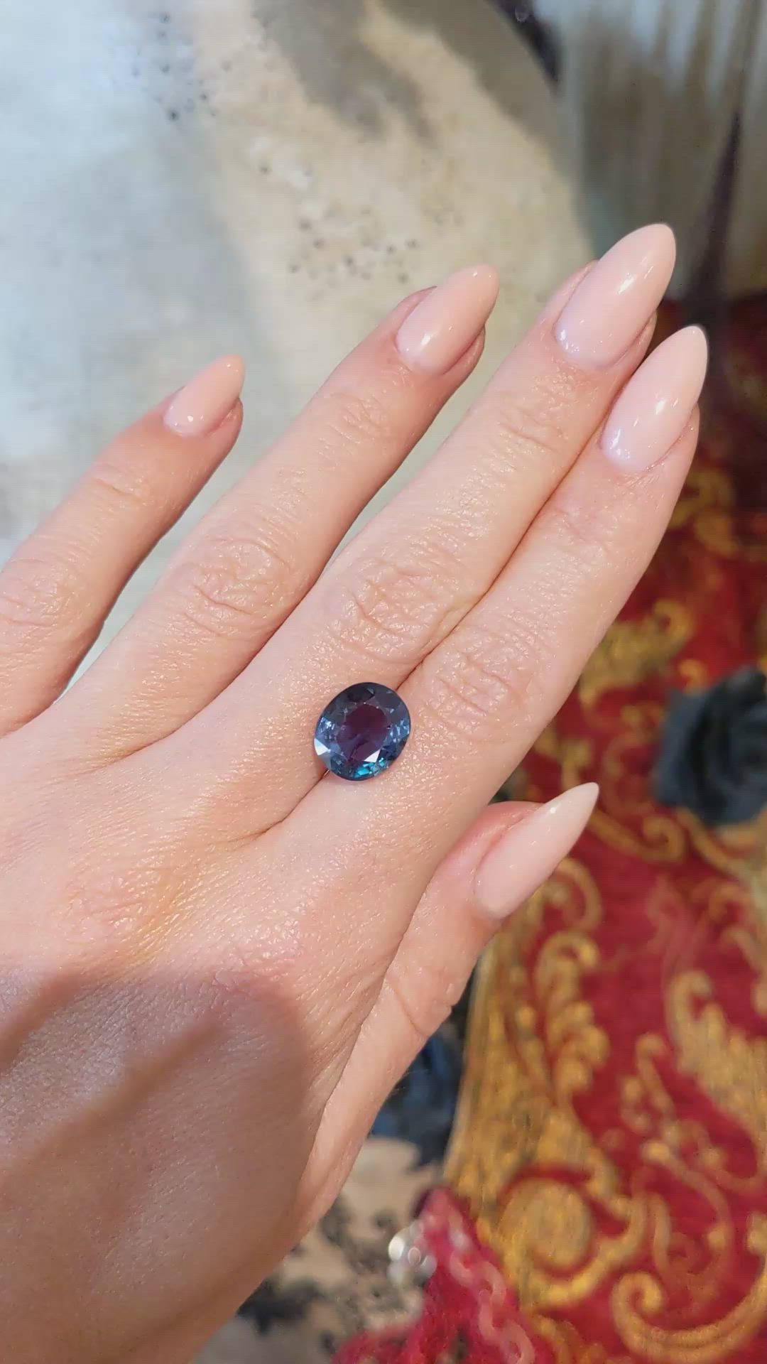 6.00 Ct. Alexandrite from India Size Video