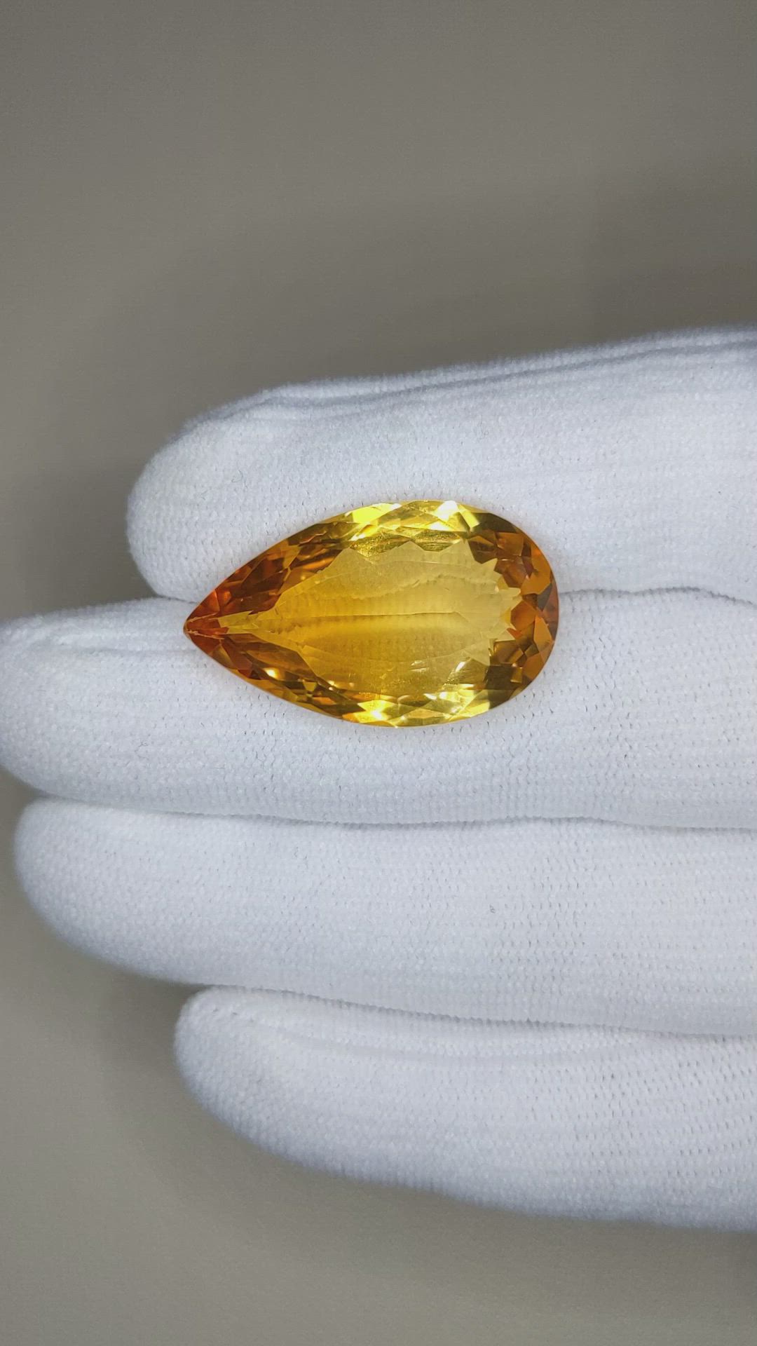 21.07 Ct. Citrine from Brazil Size Video