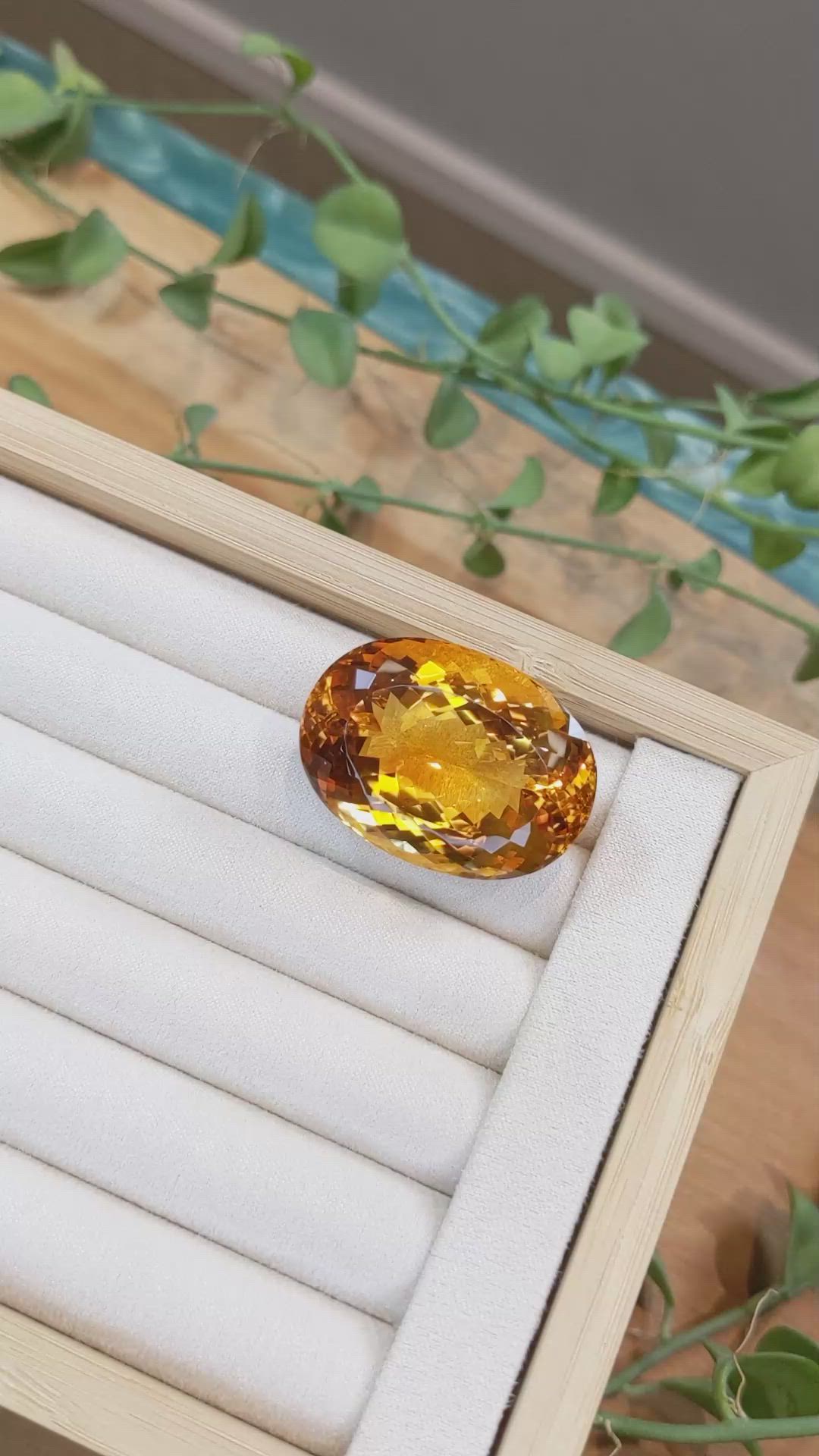 106.95 Ct. Citrine from Brazil Size Video