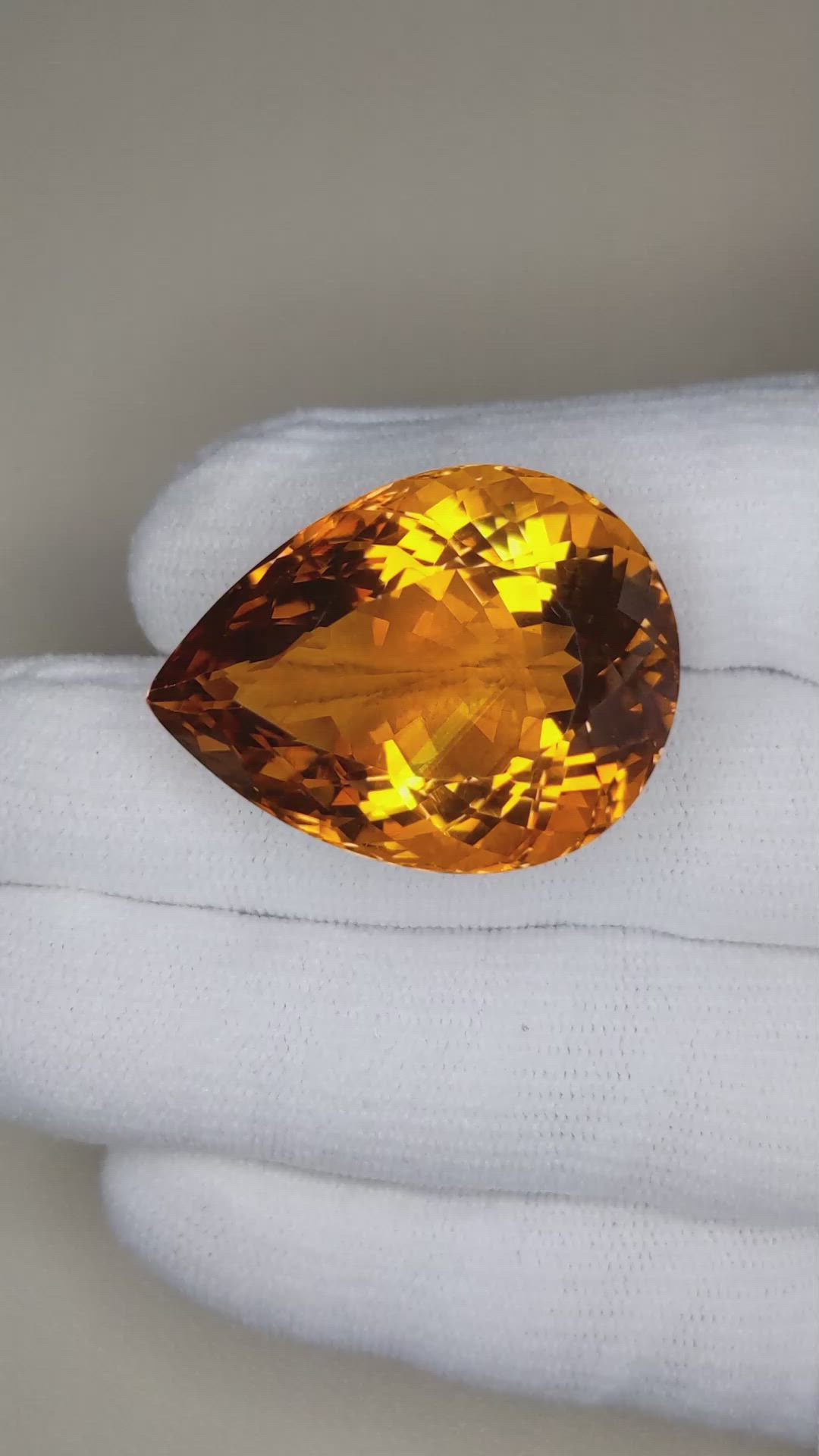 64.32 Ct. Citrine from Brazil Size Video
