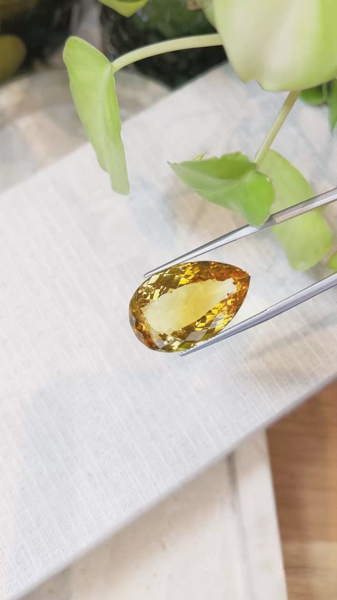 27.16 Ct. Citrine from Brazil Size Video