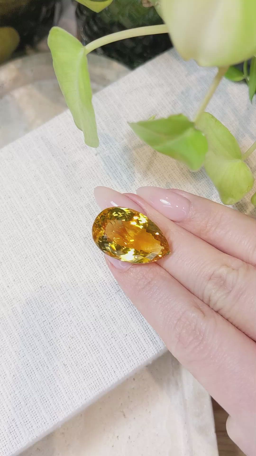 27.16 Ct. Citrine from Brazil Size Video