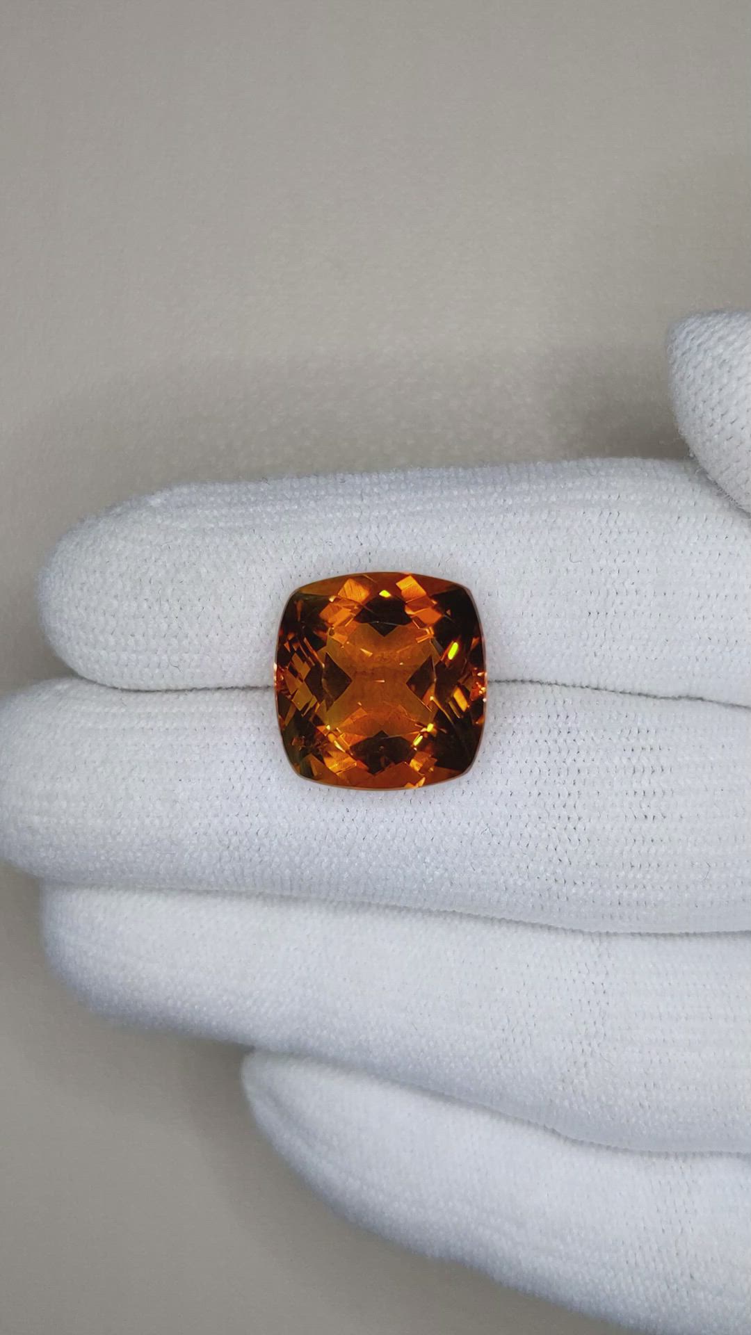 10.00 Ct. Madeira Citrine from Brazil Size Video