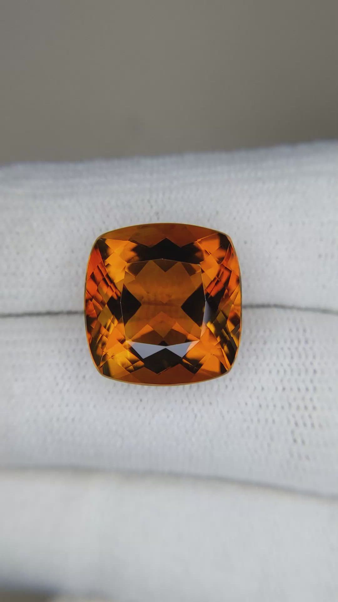 10.00 Ct. Madeira Citrine from Brazil Size Video