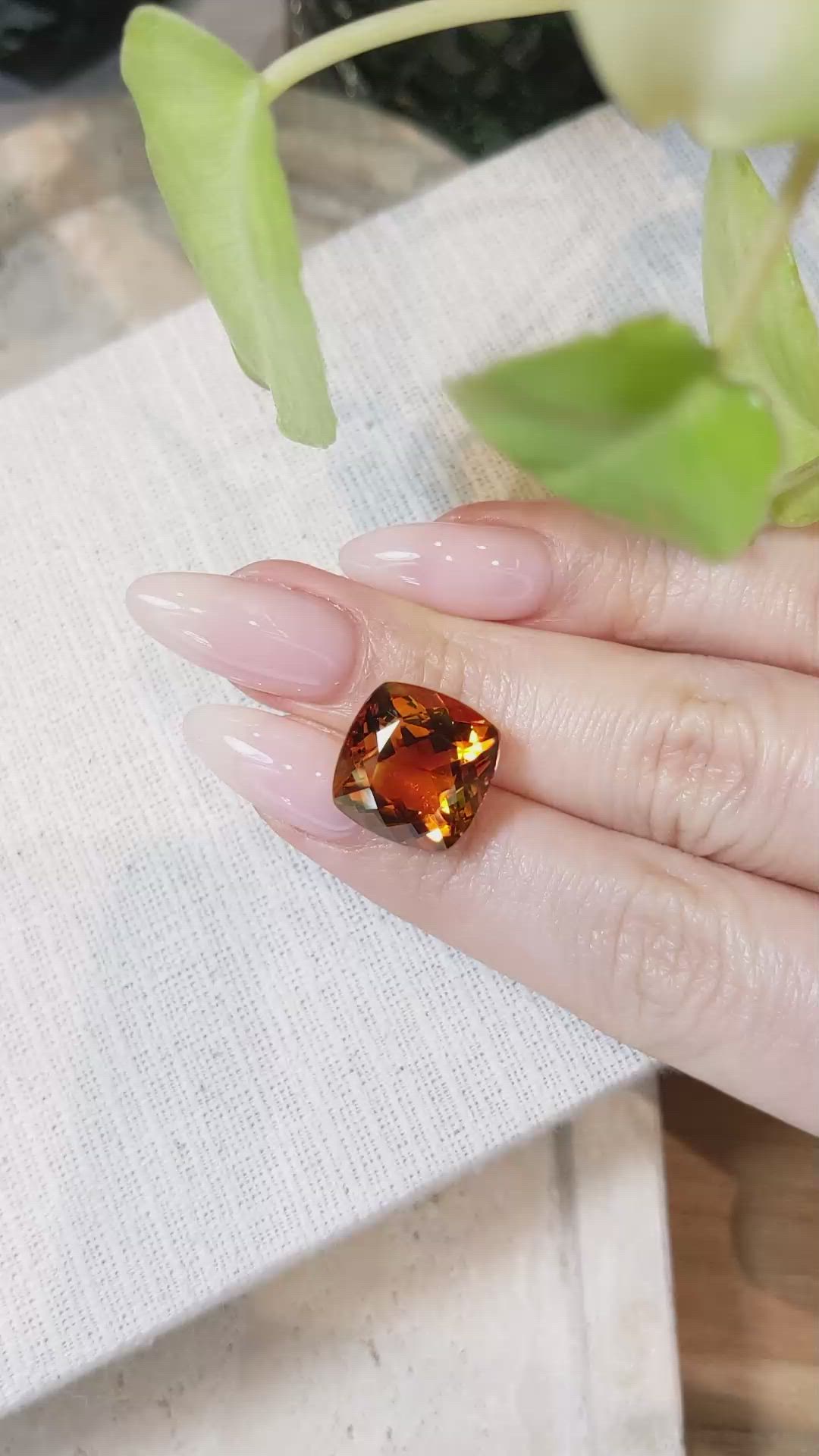 10.00 Ct. Madeira Citrine from Brazil Size Video