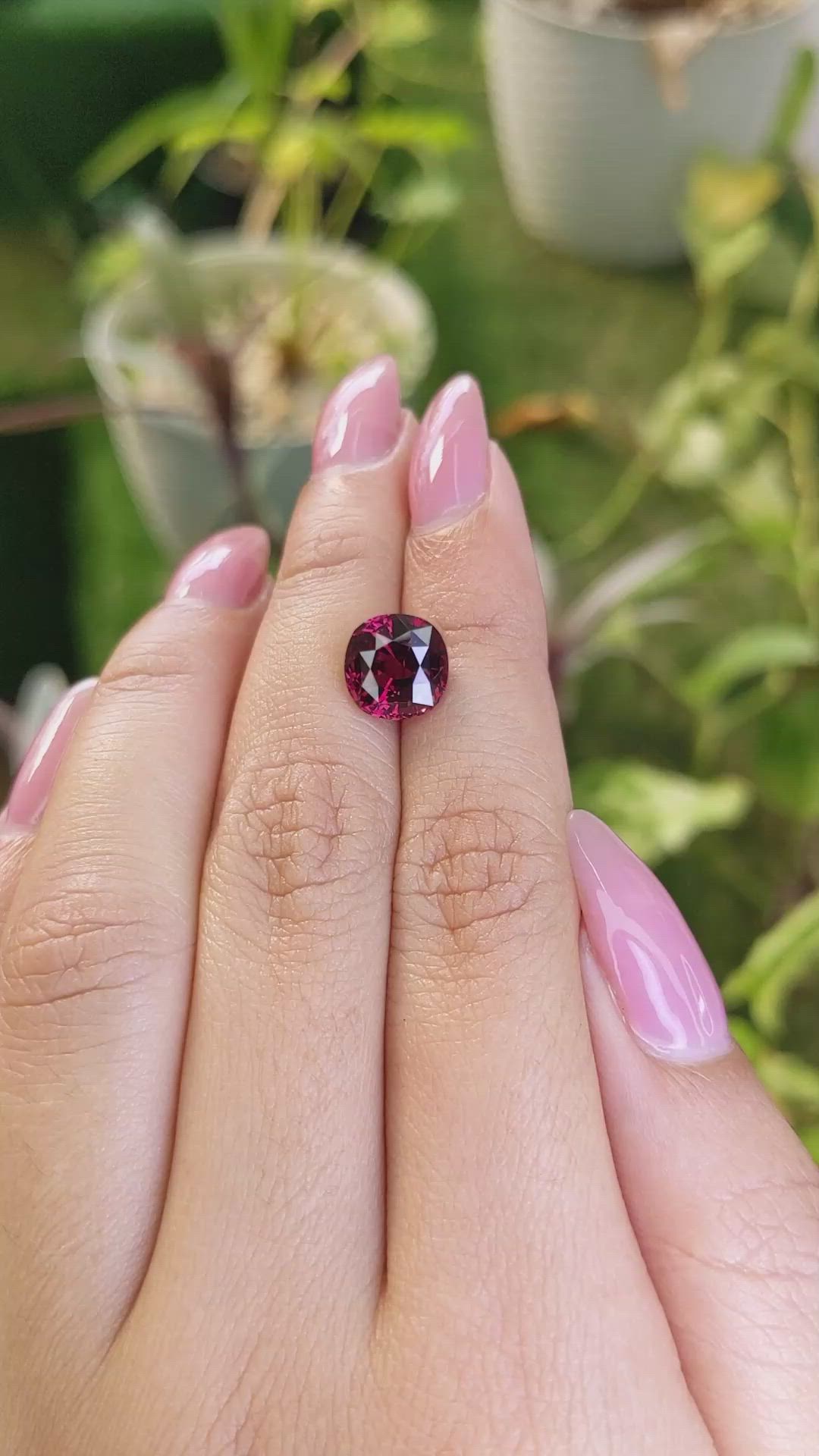 4.16 Ct. Garnet from Madagascar Size Video
