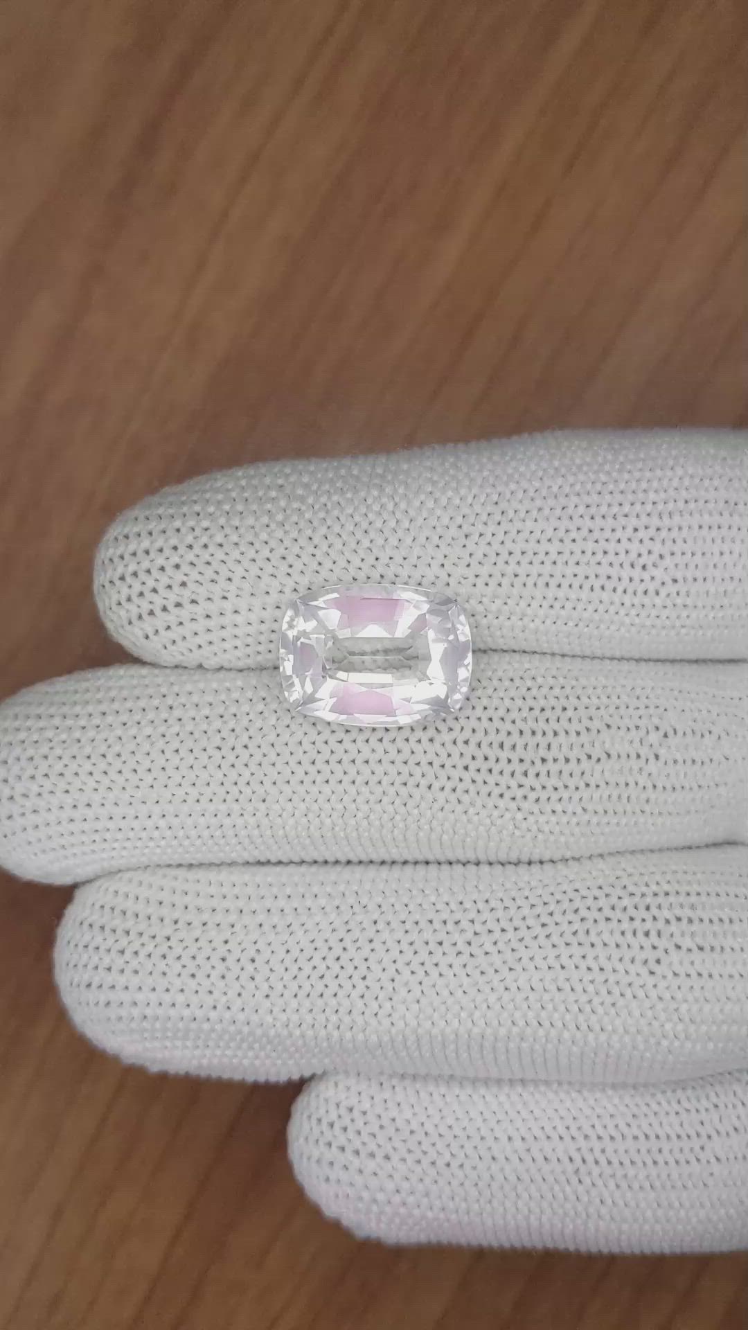 7.11 Ct. Rose Quartz from Brazil Size Video