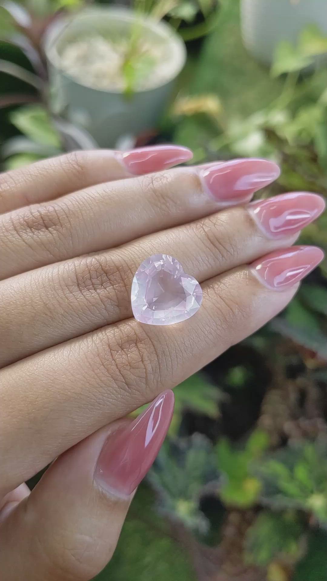 6.98 Ct. Rose Quartz from Brazil Size Video