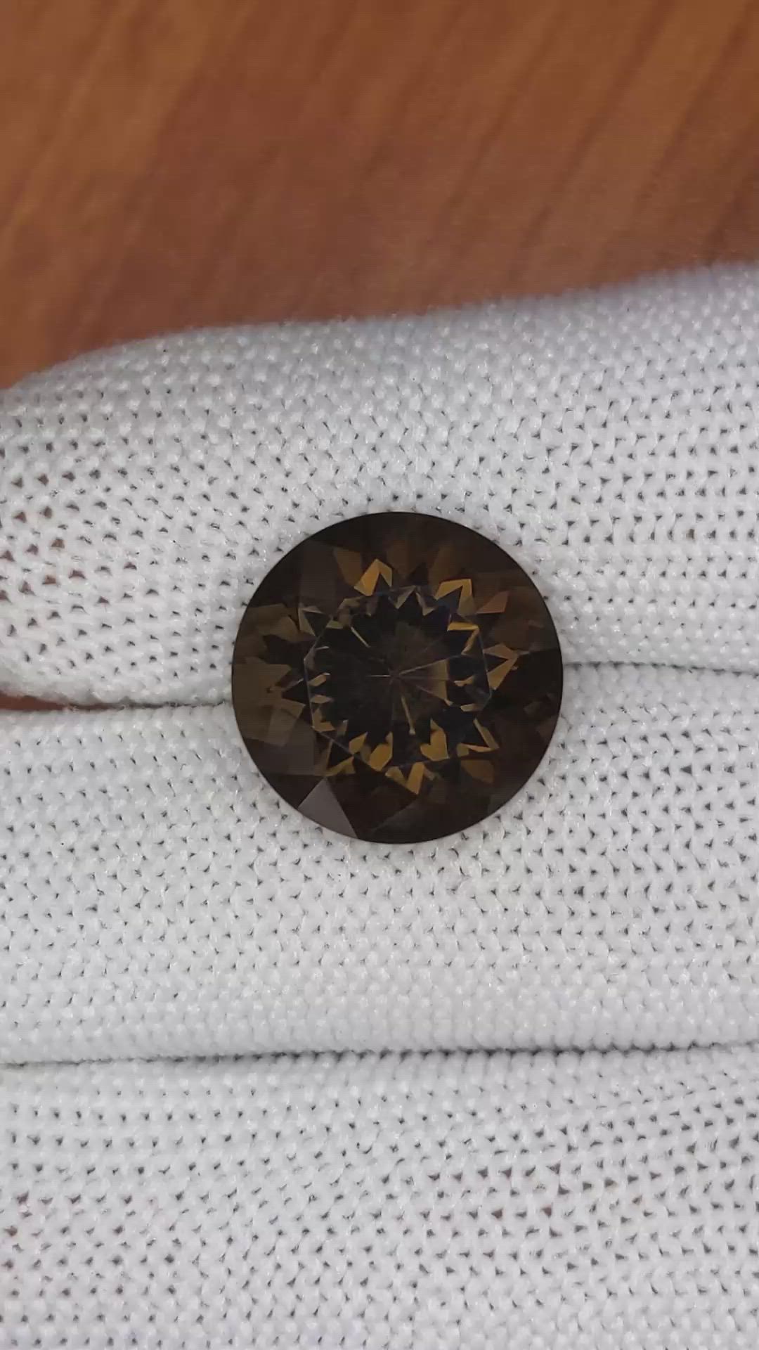8.76 Ct. Smokey Quartz from Brazil Size Video
