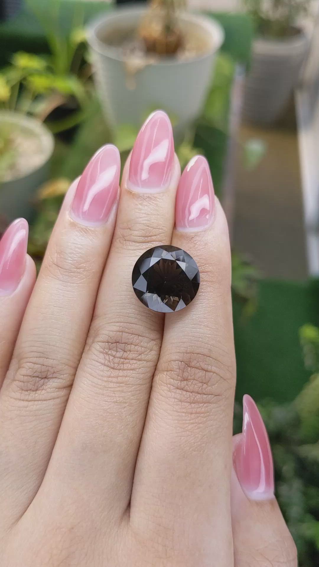 8.76 Ct. Smokey Quartz from Brazil Size Video