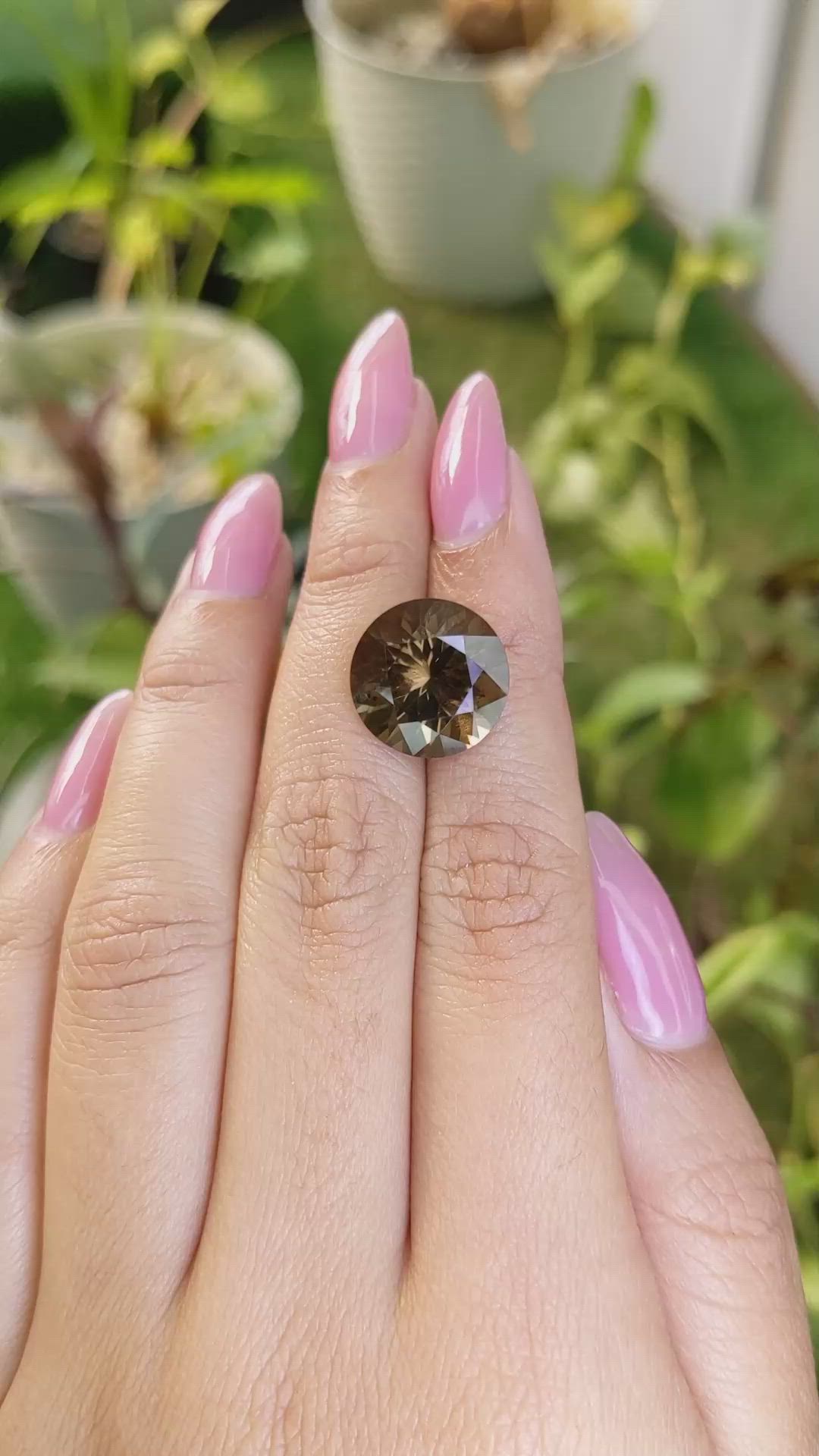 8.39 Ct. Smokey Quartz from Brazil Size Video