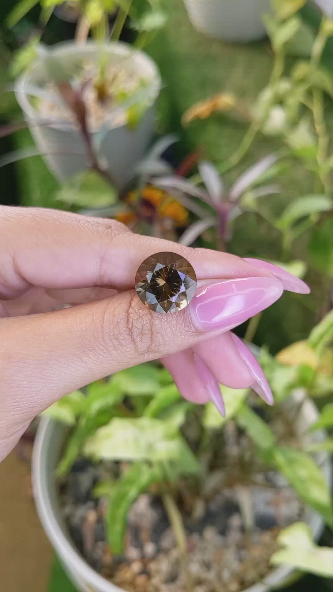 8.39 Ct. Smokey Quartz from Brazil Size Video
