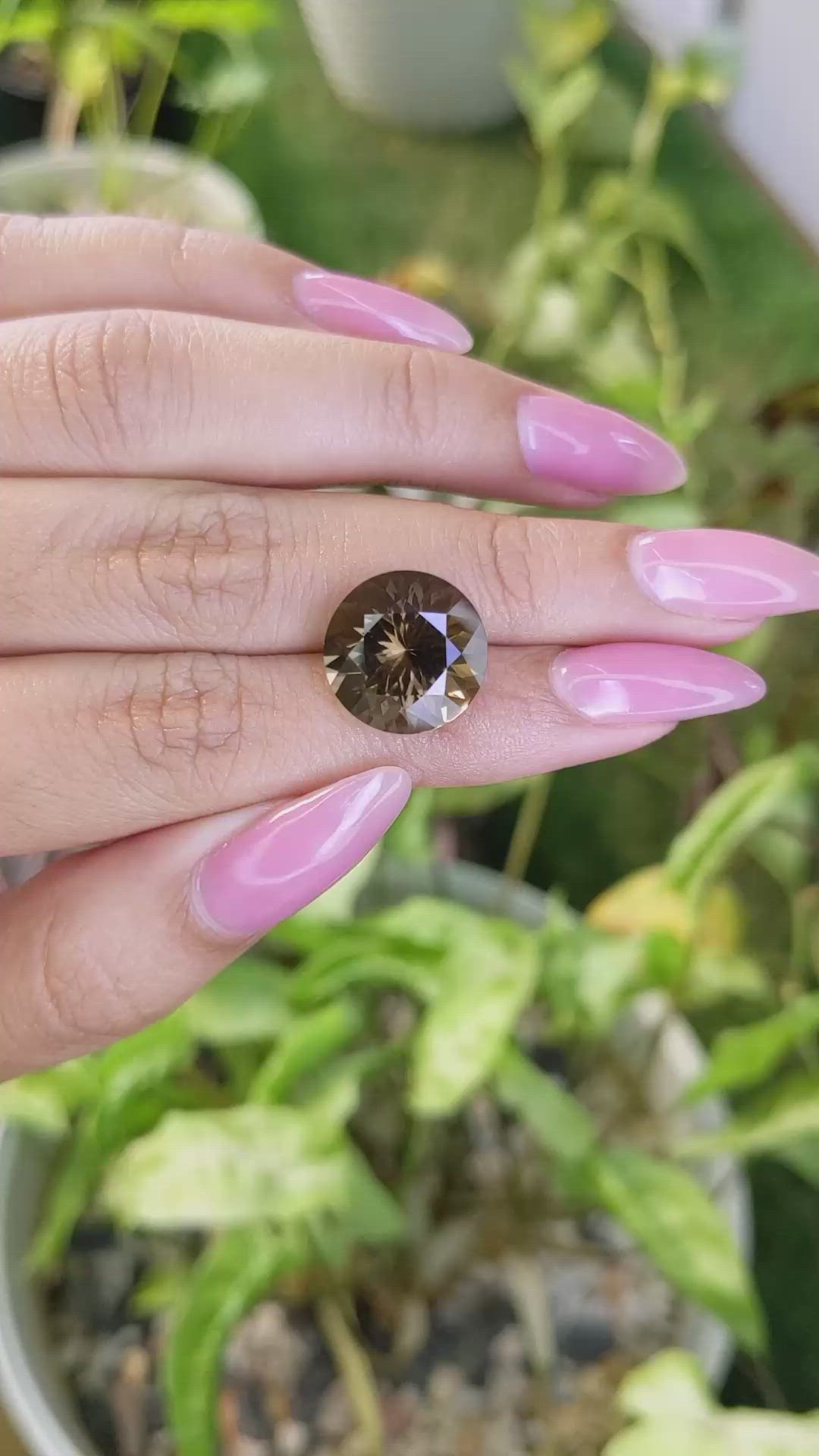 8.39 Ct. Smokey Quartz from Brazil Size Video