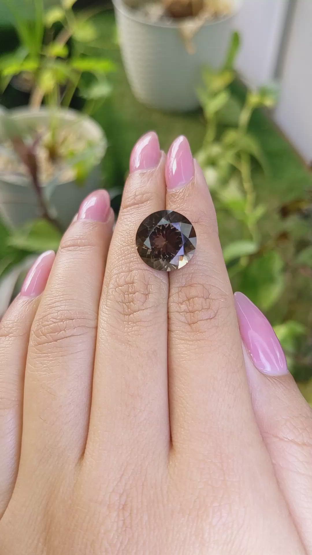 8.85 Ct. Smokey Quartz from Brazil Size Video