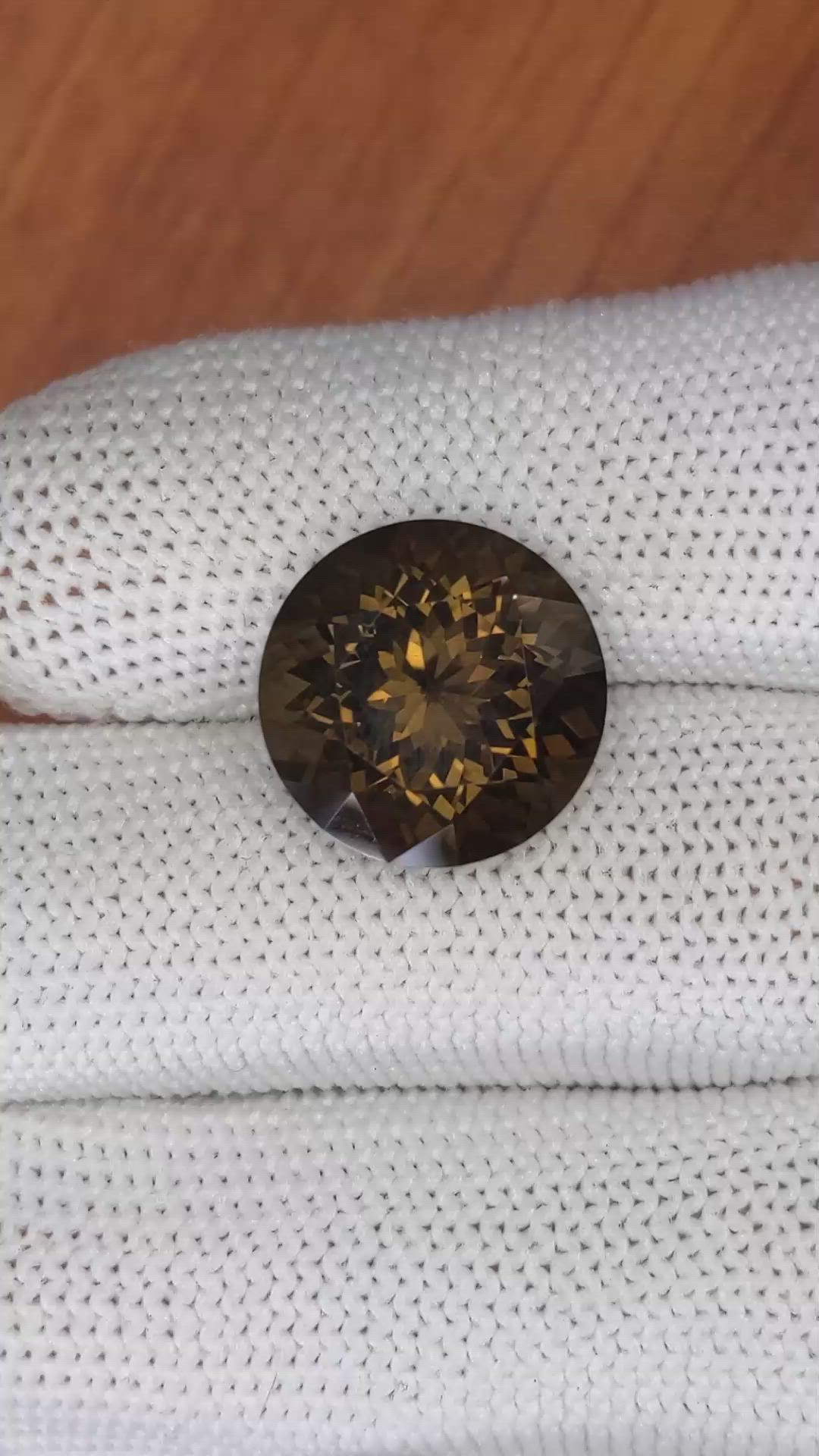 8.85 Ct. Smokey Quartz from Brazil Size Video