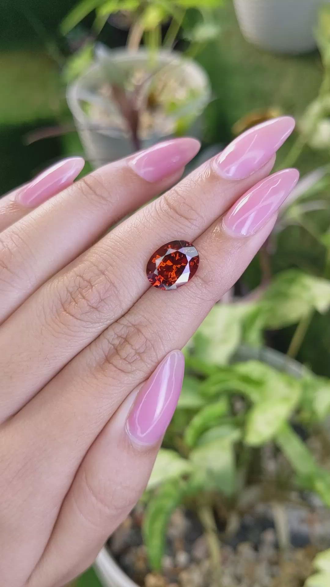 5.37 Ct. Hessonite Garnet from Madagascar Size Video